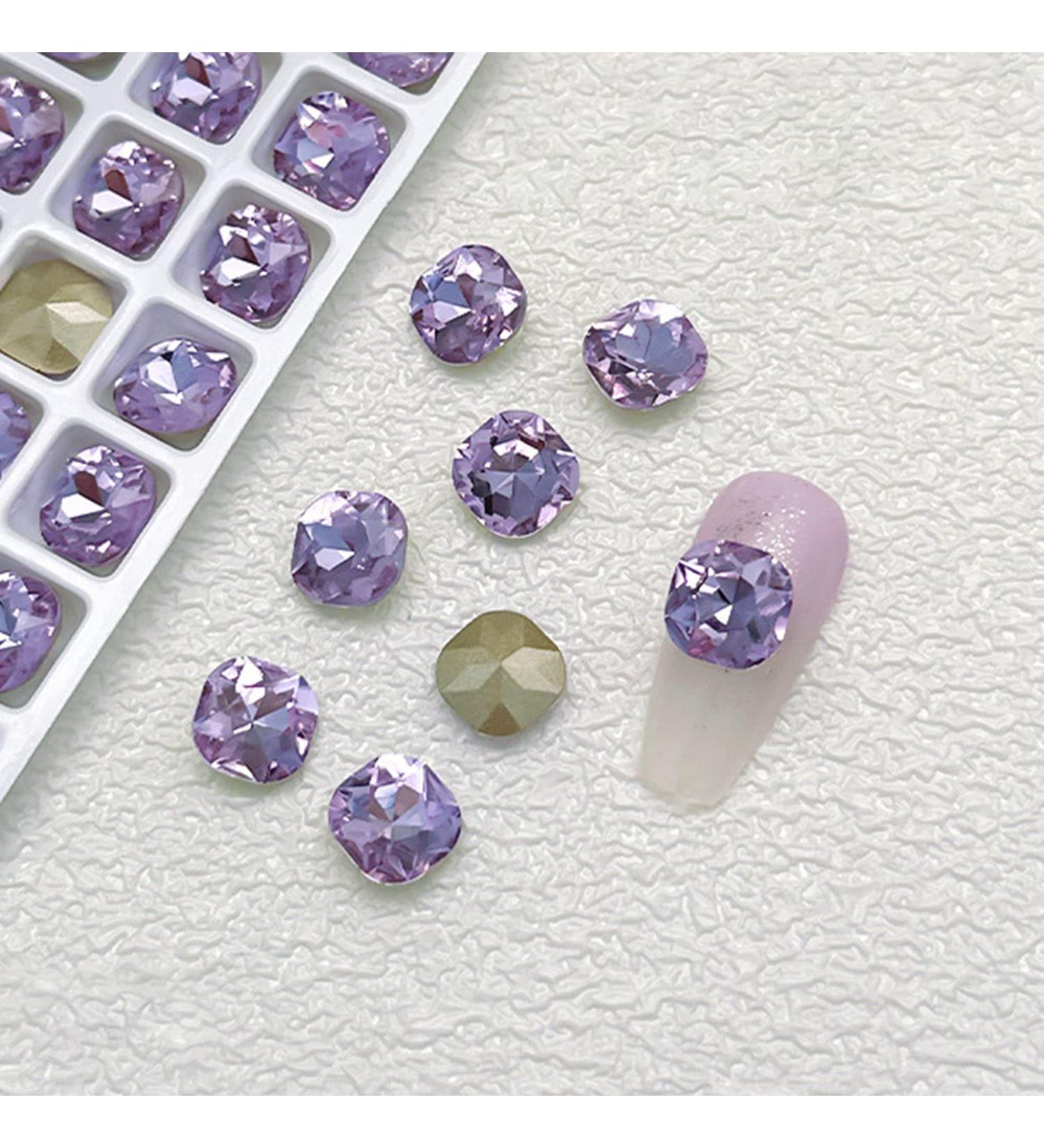 FEIlei 10 Pcs Heart Nail Charms Pointed Back Nail Art Charms Butterfly Nail Rhinestones - Buy Online on GoSupps.com