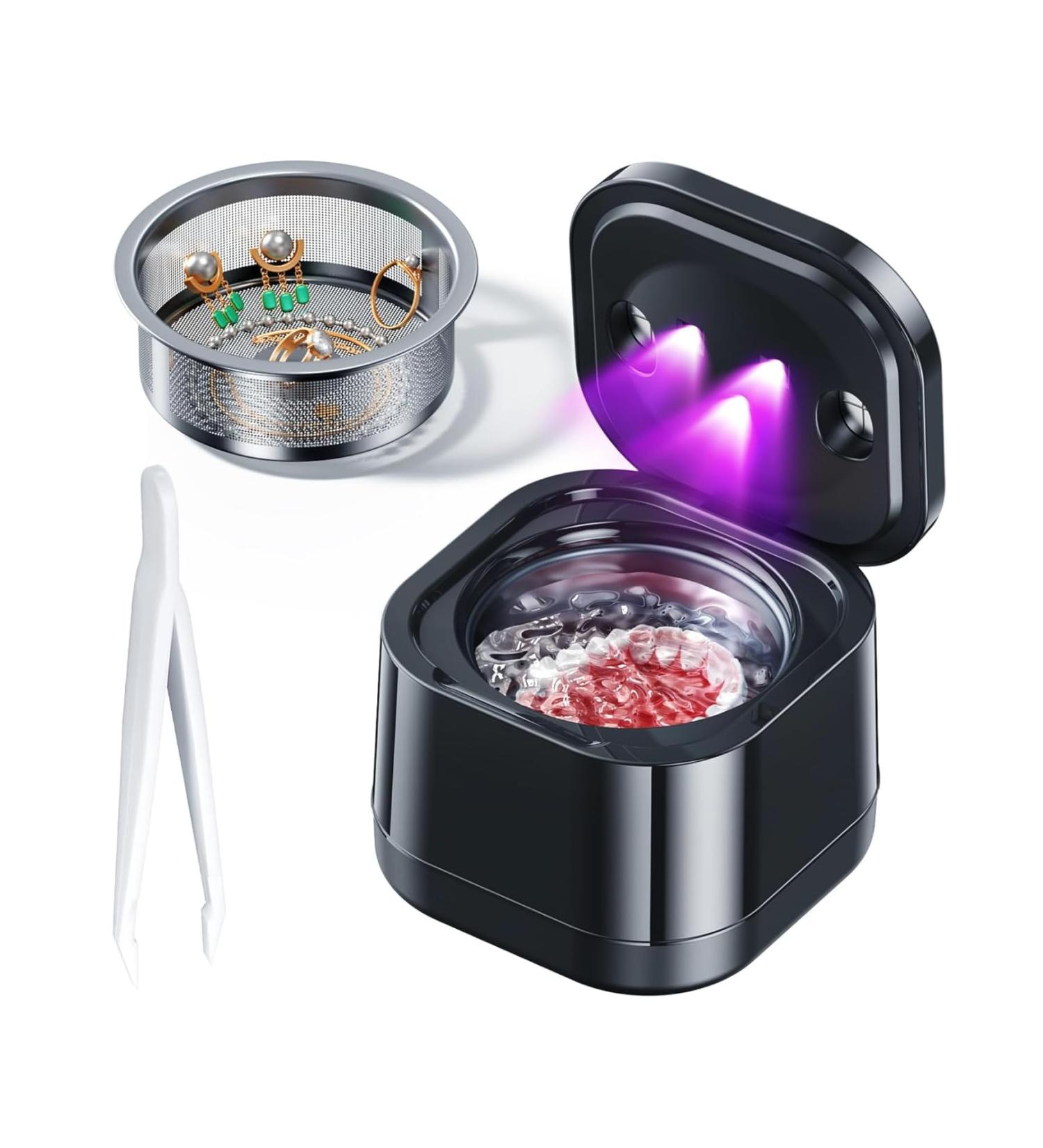 Ultrasound U-V Cleaner for Dentures & Jewelry - 45kHz Ultrasonic Device for Braces Tooth Rails Mouthguards and Toothbrush Heads - Buy Online on GoSupps.com