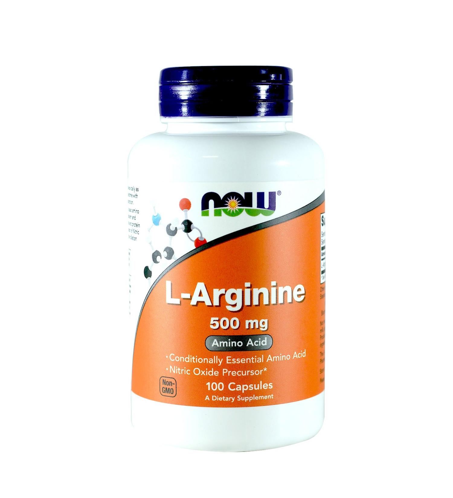 Now Foods L-Arginine 500 mg 100 Veg Capsules