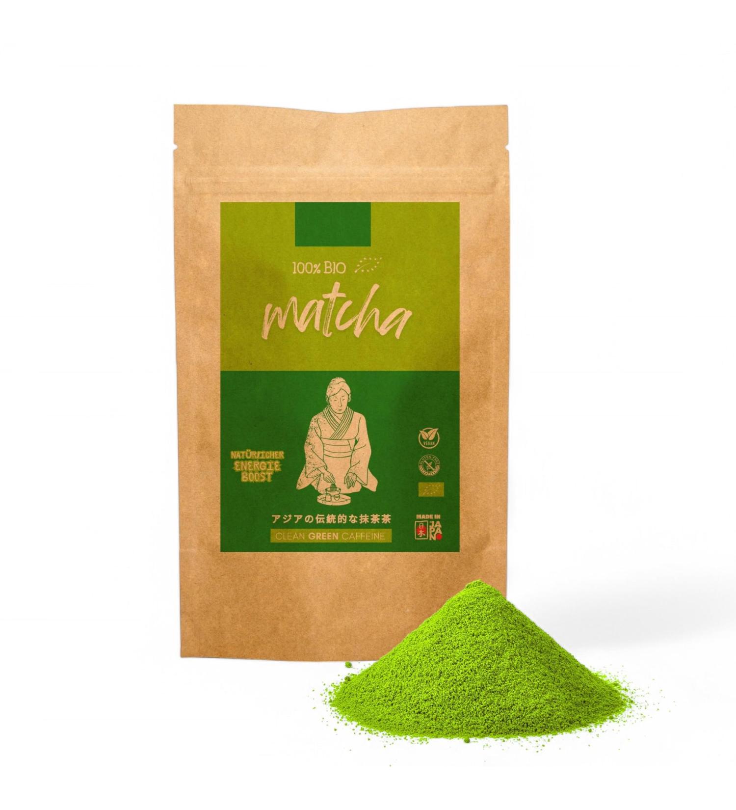 Biomatea Japanese matcha pure matchatee from Japan perfect for matcha latte cold or hot 200 g zipper bag 200g - Buy Online on GoSupps.com