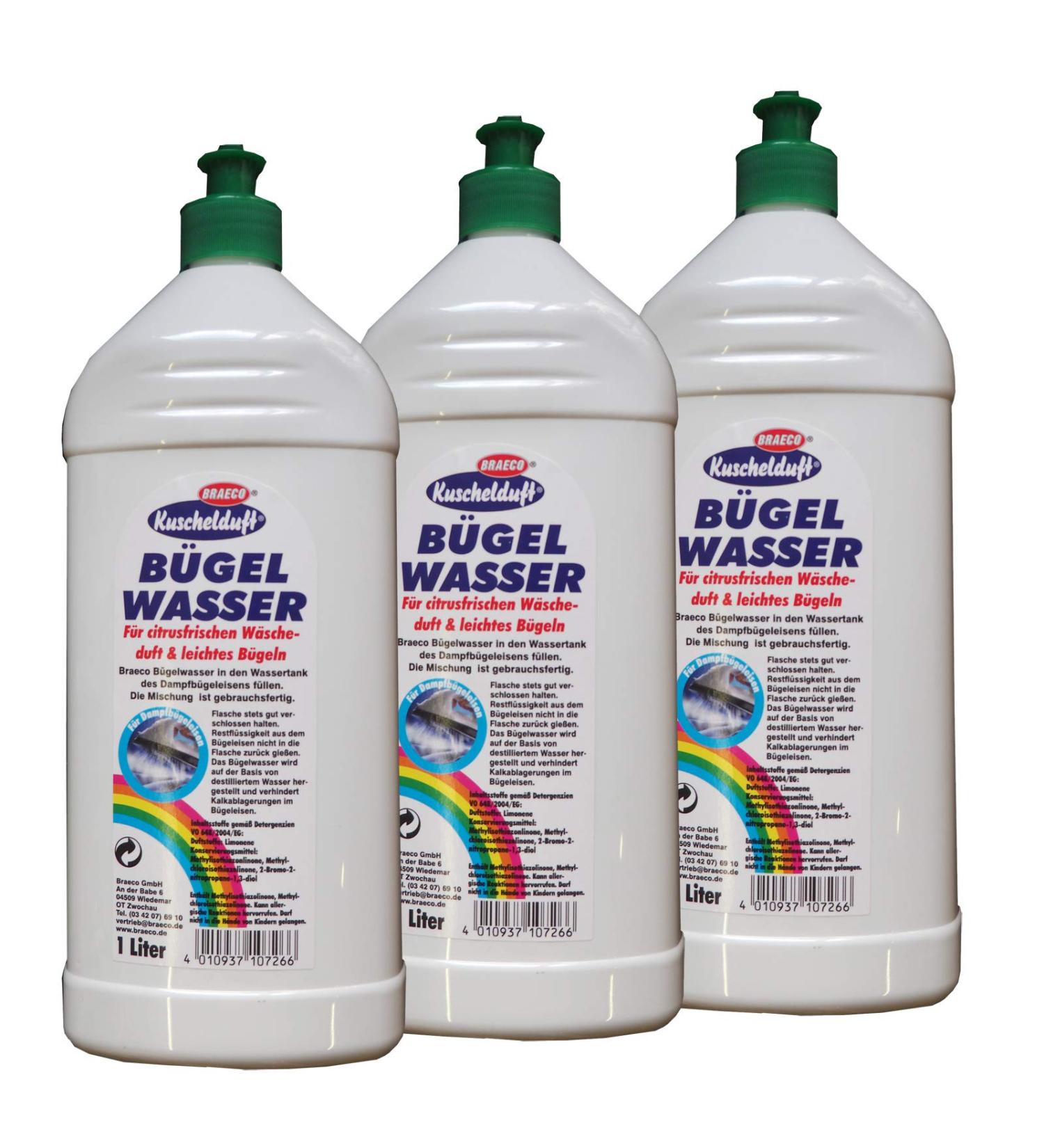 3 x Cuddly scent ironing water citrus freshness 1l laundry water ironing