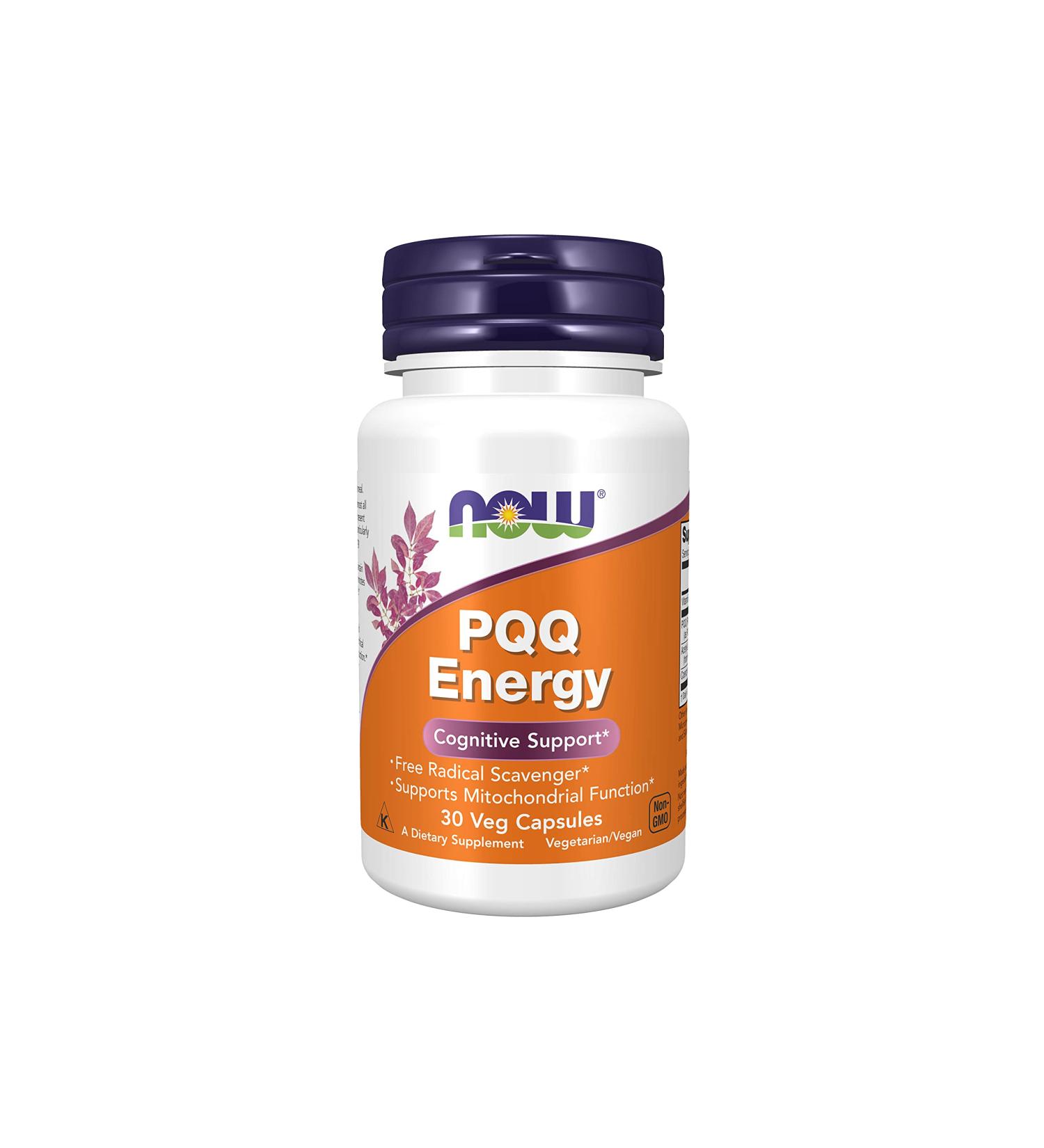 Now Foods PQQ Energy 30 Veg Capsules - Natural Energy Support & Antioxidant Boost - Buy Online on GoSupps.com