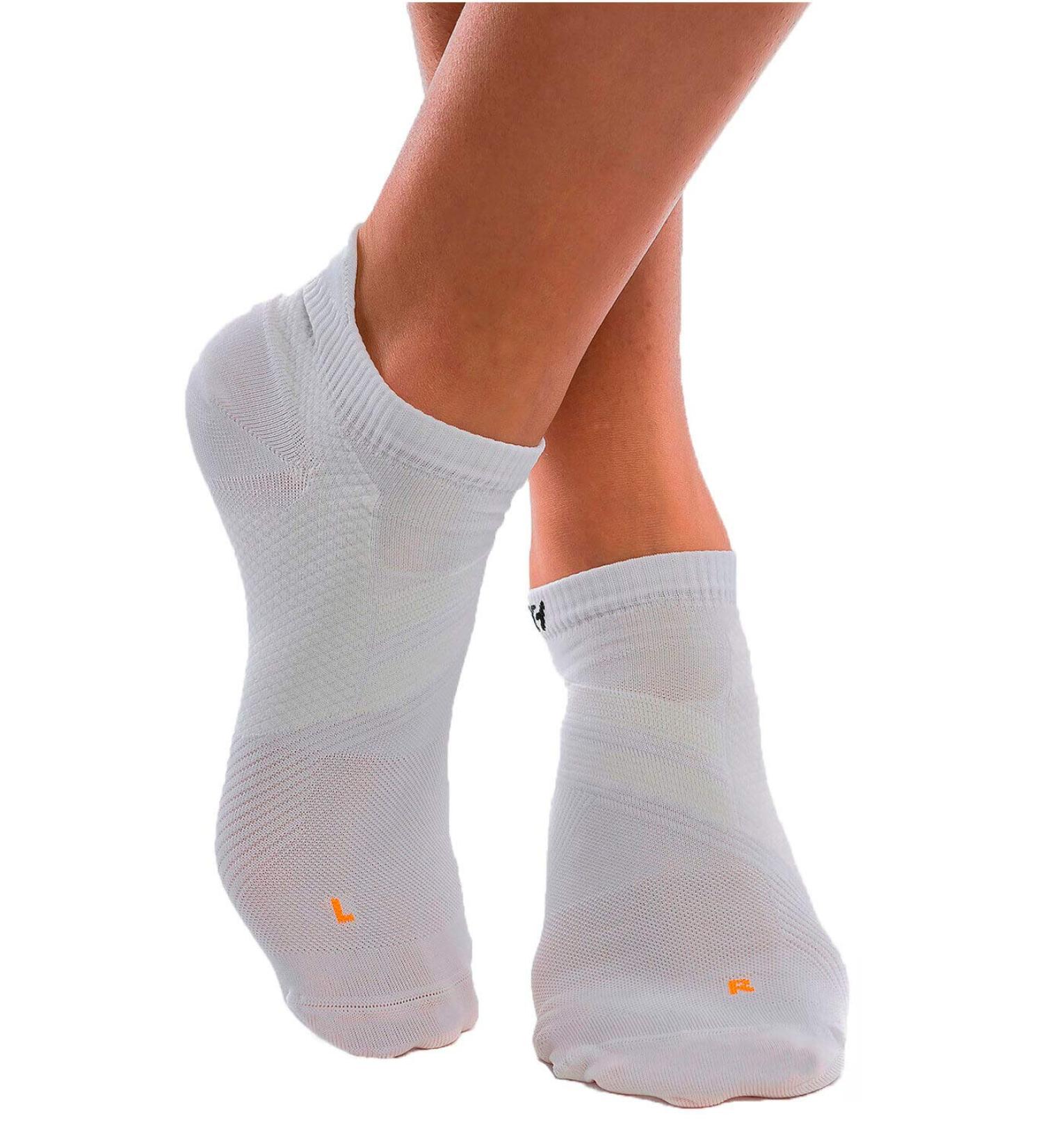 ZaTech Plantar Fasciitis Compression Socks for Men & Women | Short Support Socks in White (Size 35-39) - Buy Online on GoSupps.com