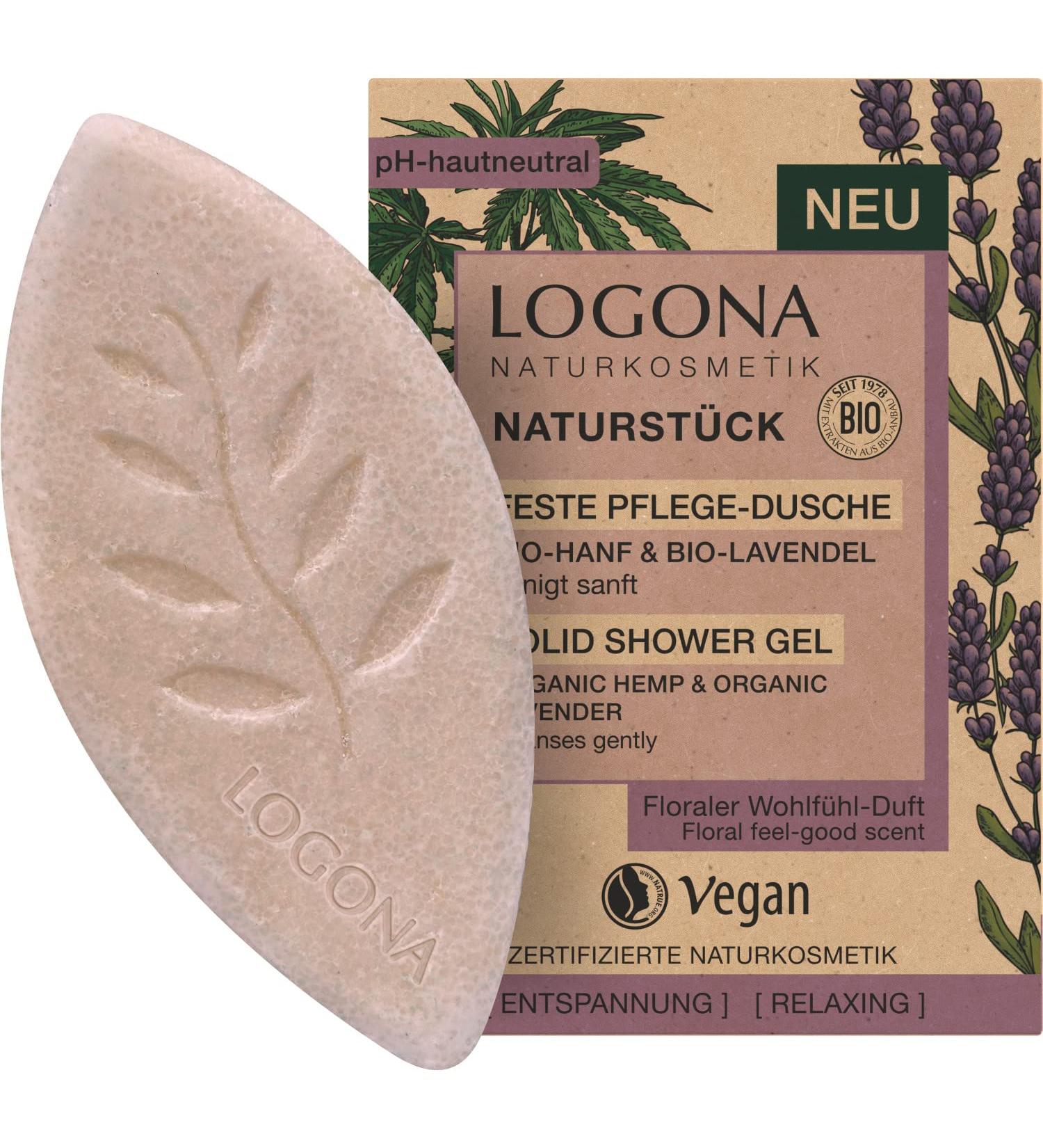  LOGONA Naturkosmetik LOGONA Natural Cosmetics NATURST CK Solid Care Shower with Organic Hemp Oil and Organic Lavender - Buy Online on GoSupps.com