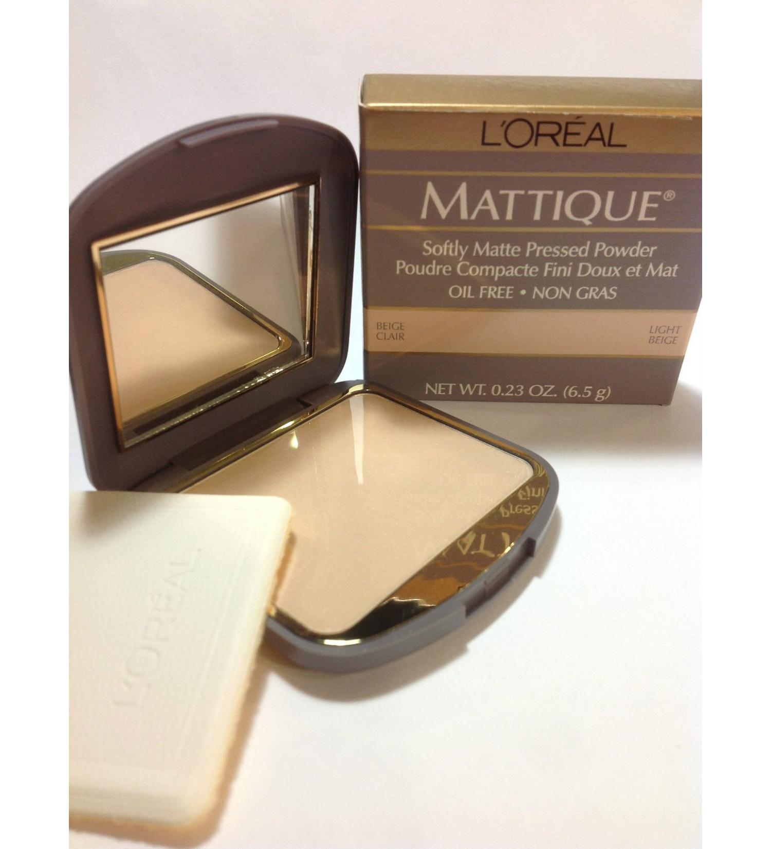 L'oreal Mattique Softly Matte Pressed Powder Light Beige Full Size.