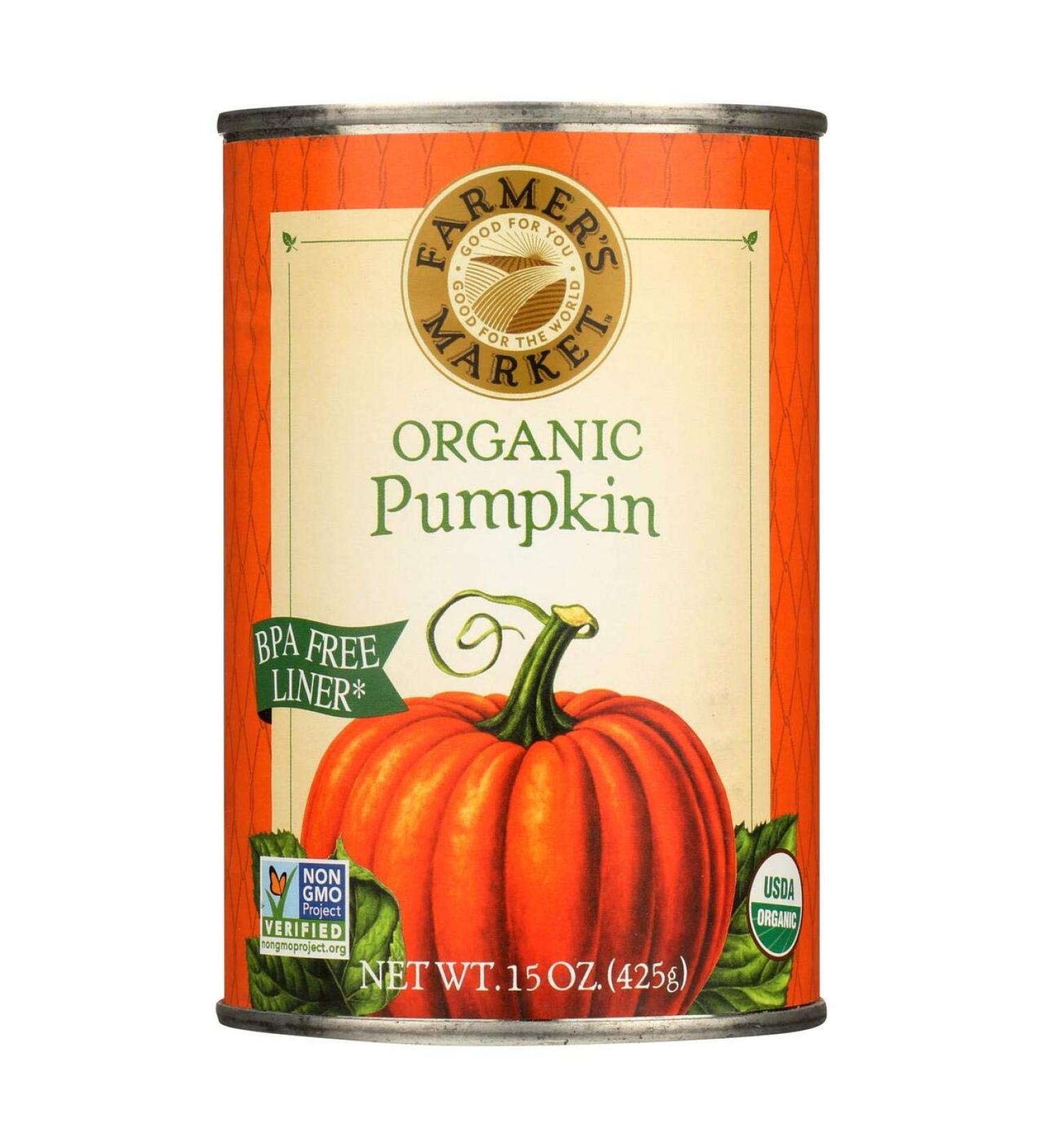 FARMERS MARKET FOODS PUMPKIN ORG, 15 Ounce (Pack of 12)
