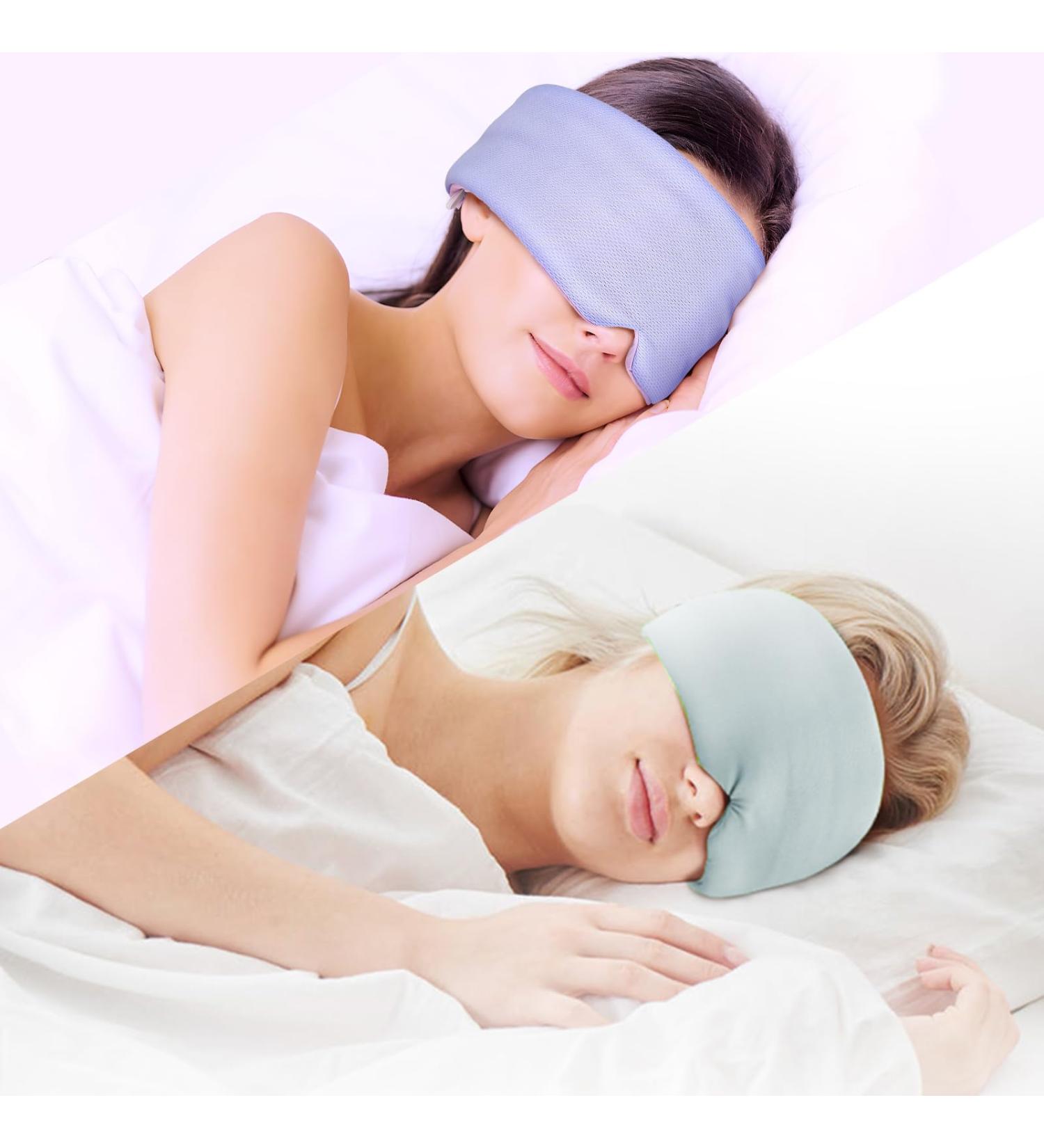 BLSSNZ Dual-Sided Light Blocking Eye Masks for Side Sleepers - Grey & Purple - Buy Online on GoSupps.com