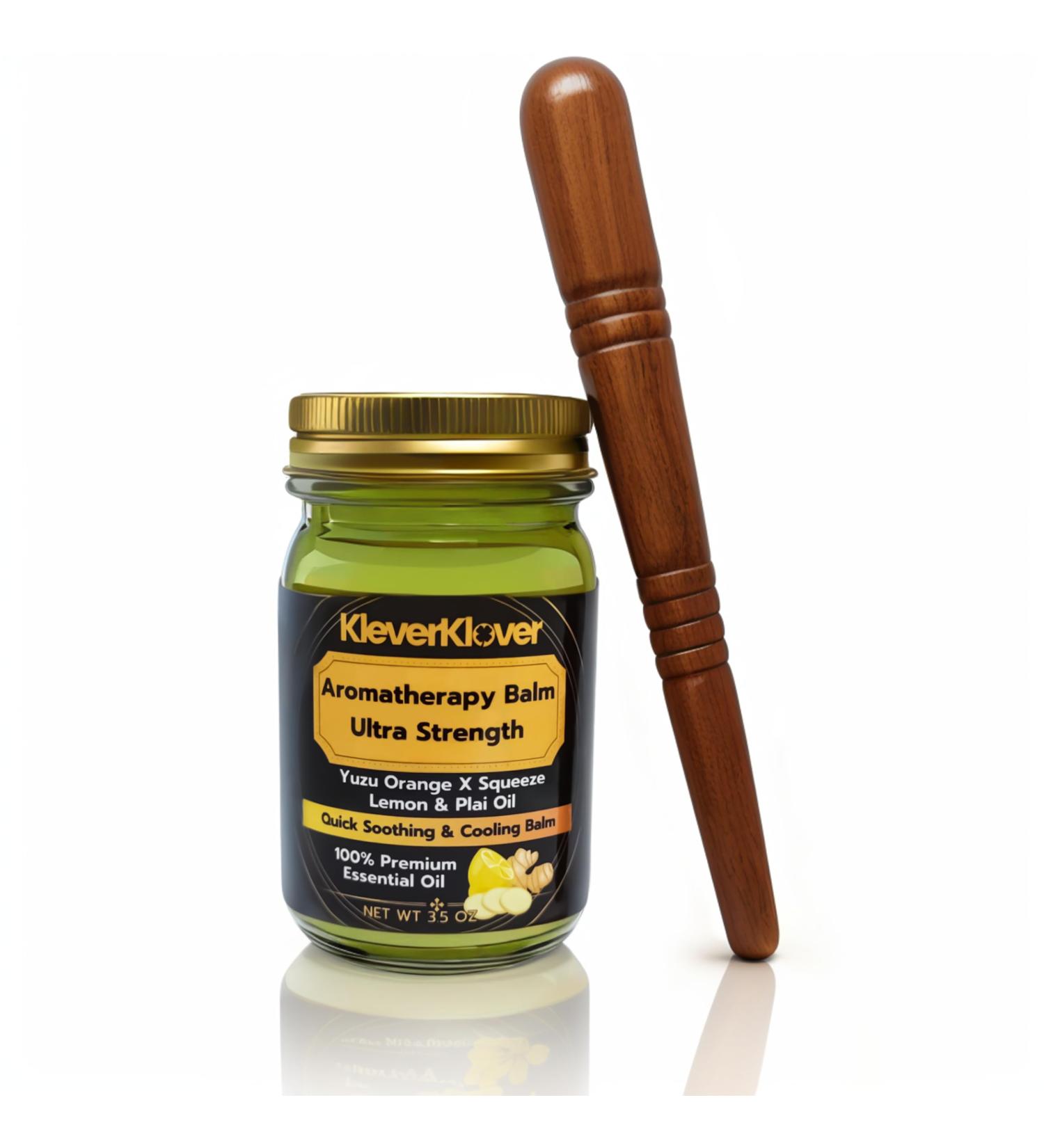 Ultra Strength Back and Neck Aromatherapy Balm | Sore Muscle Relief | Preservative Free Citrus | Free Reflexology Stick - Buy Online on GoSupps.com