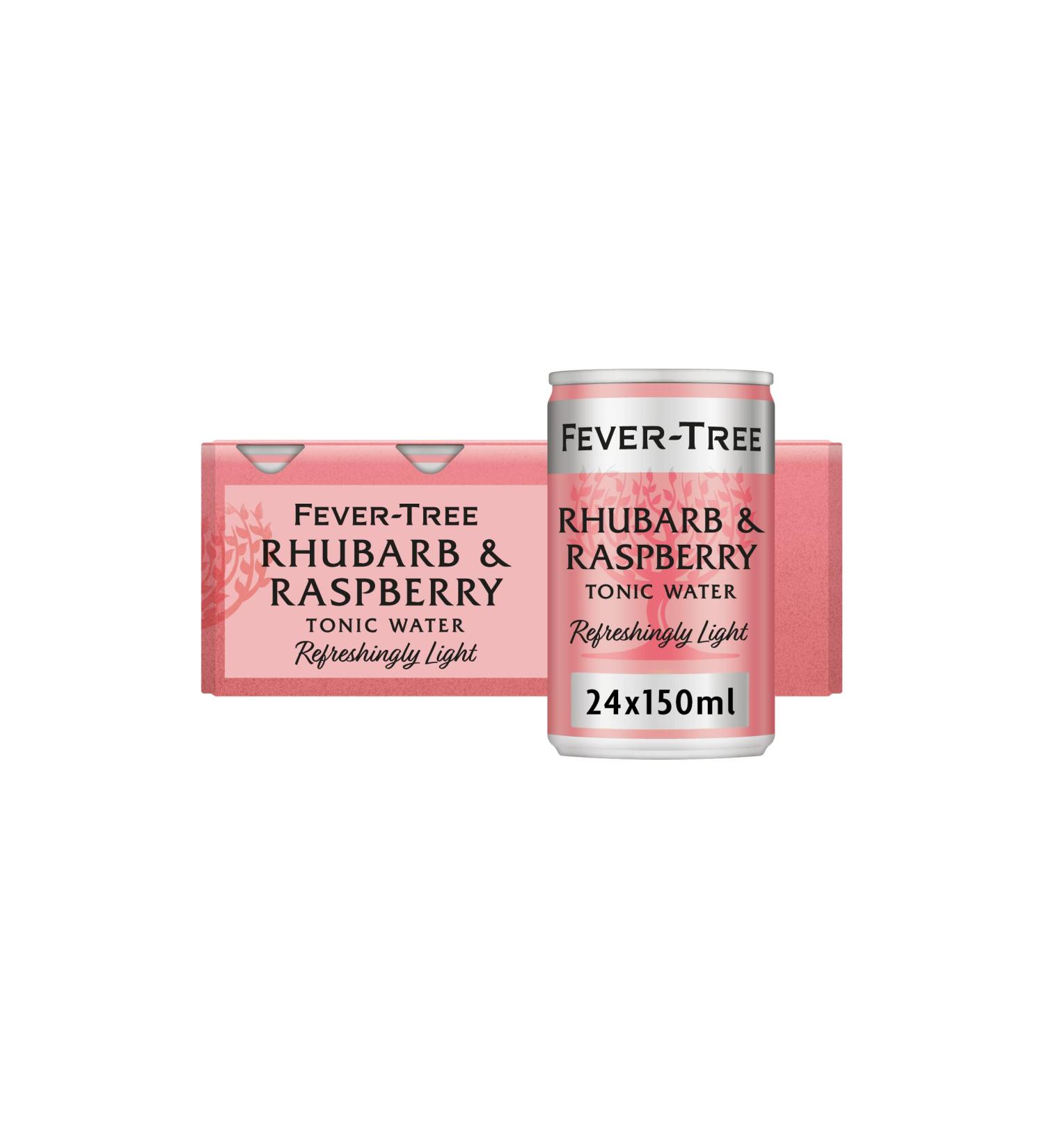 Fever-Tree Light Refreshing Rhubarb & Raspberry Tonic Water 8 x 150ml (Pack of 3 Total 24 Cans) - Buy Online on GoSupps.com
