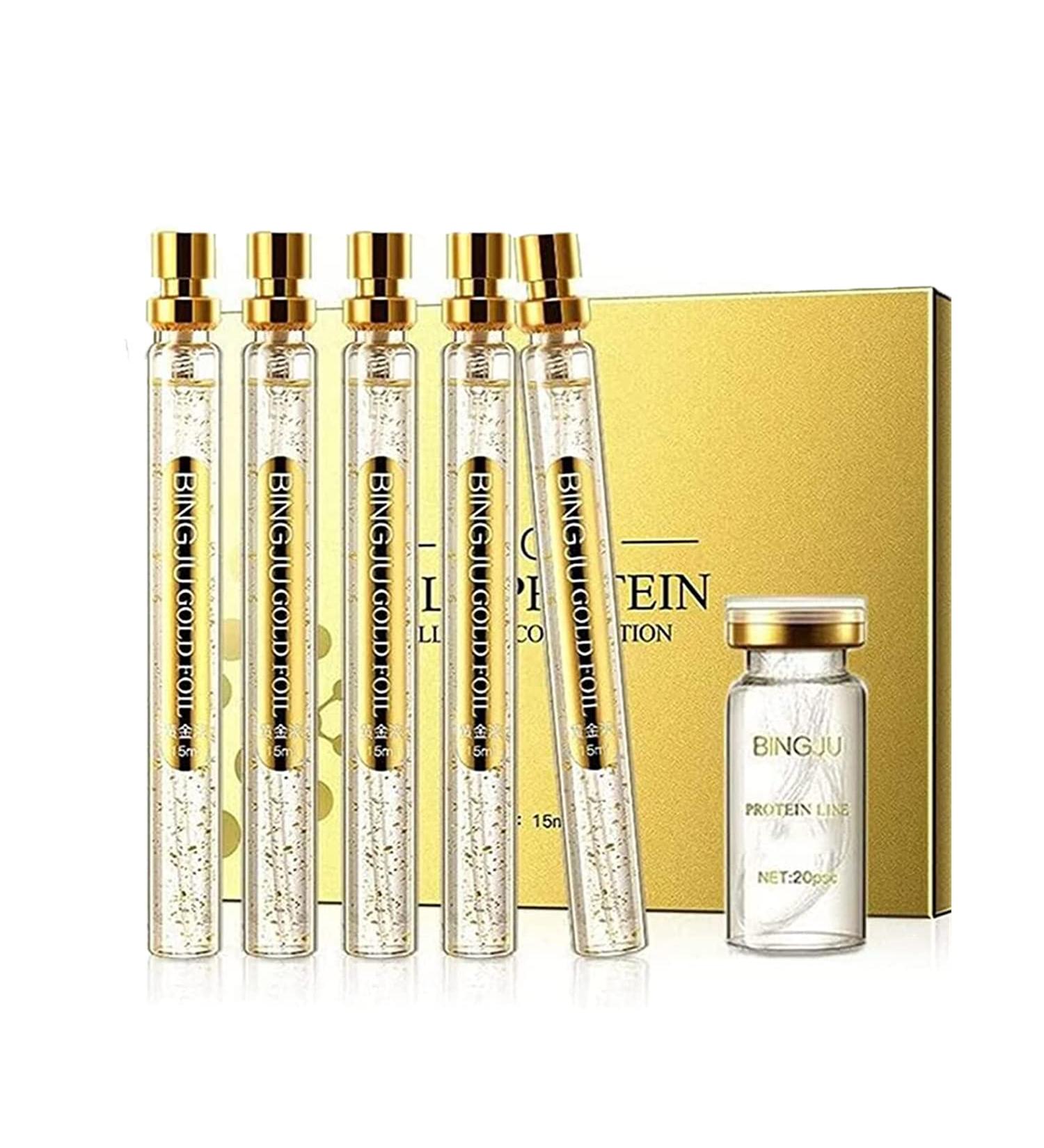 InstaLift Protein Thread Lifting Set with Nano Gold Essence - Collagen Infused Face Serum for Smoothing and Firming Skin Care - Buy Online on GoSupps.com