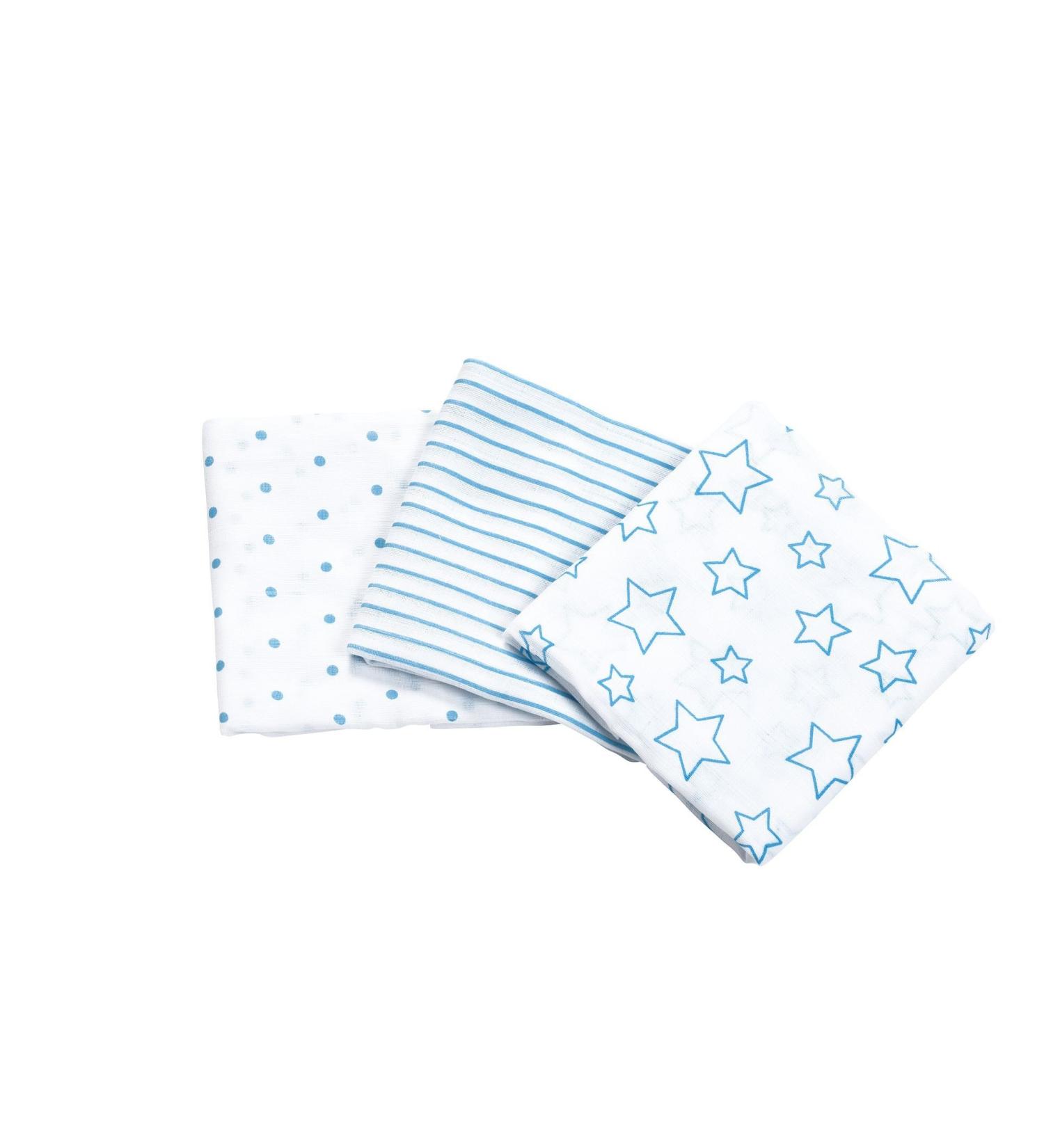 Odenw lder 10039-240 Muslin nappies Classic aqua 80x80