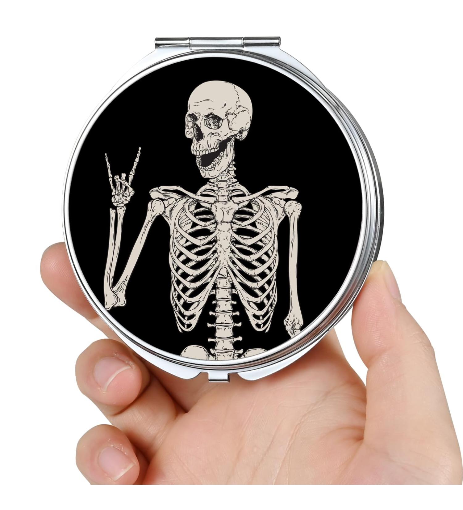 Small Skull Pill Box - Upgraded 4 Compartment Organizer for Vitamins Medications & Supplements - Travel-Friendly Design for Wallet & Pocket - Buy Online on GoSupps.com