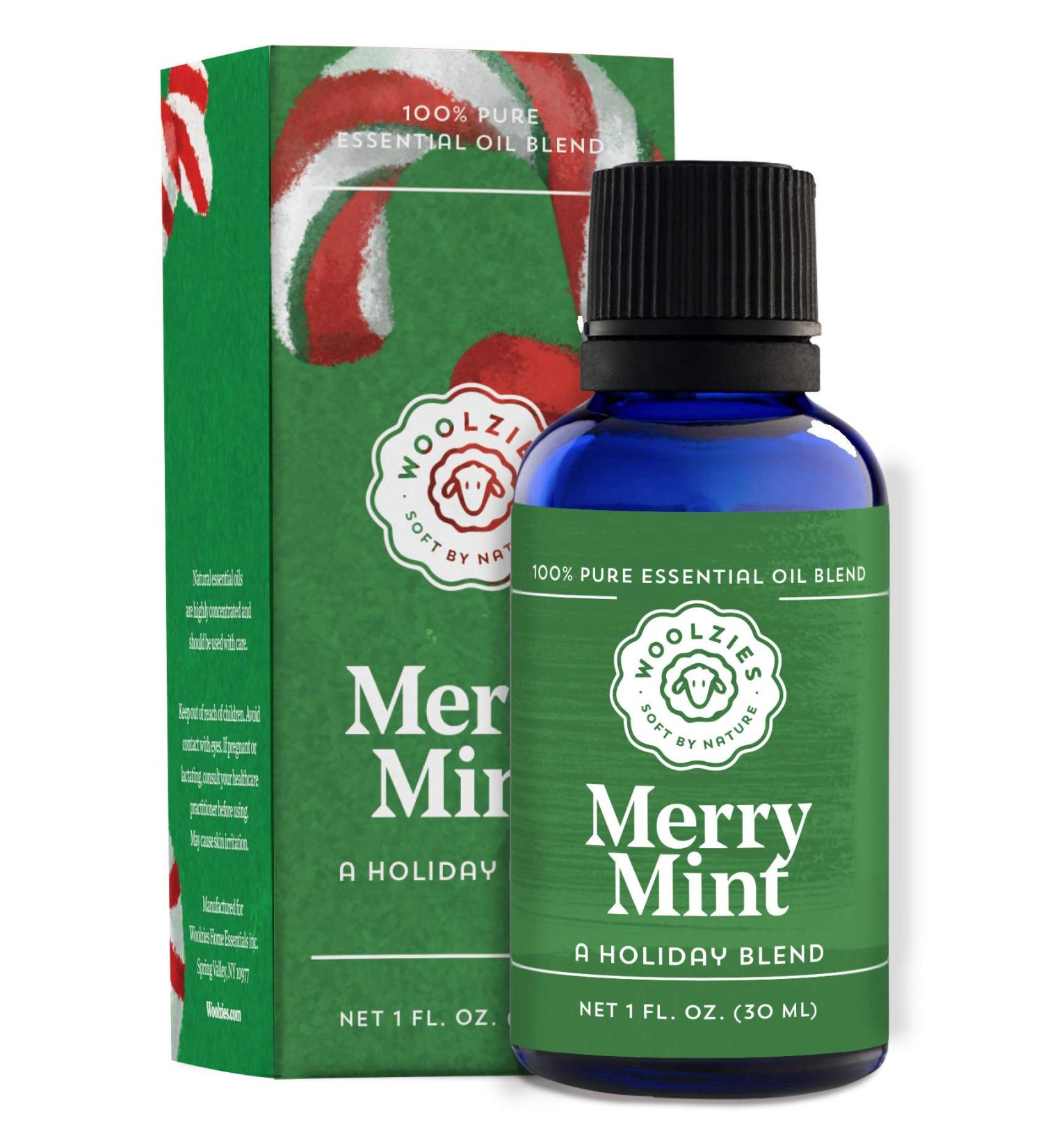 Holiday Essential Oil Blend | Perfect for Aromatherapy Soaps Candles & Lotions (Merry Mint 1 Fl Oz)