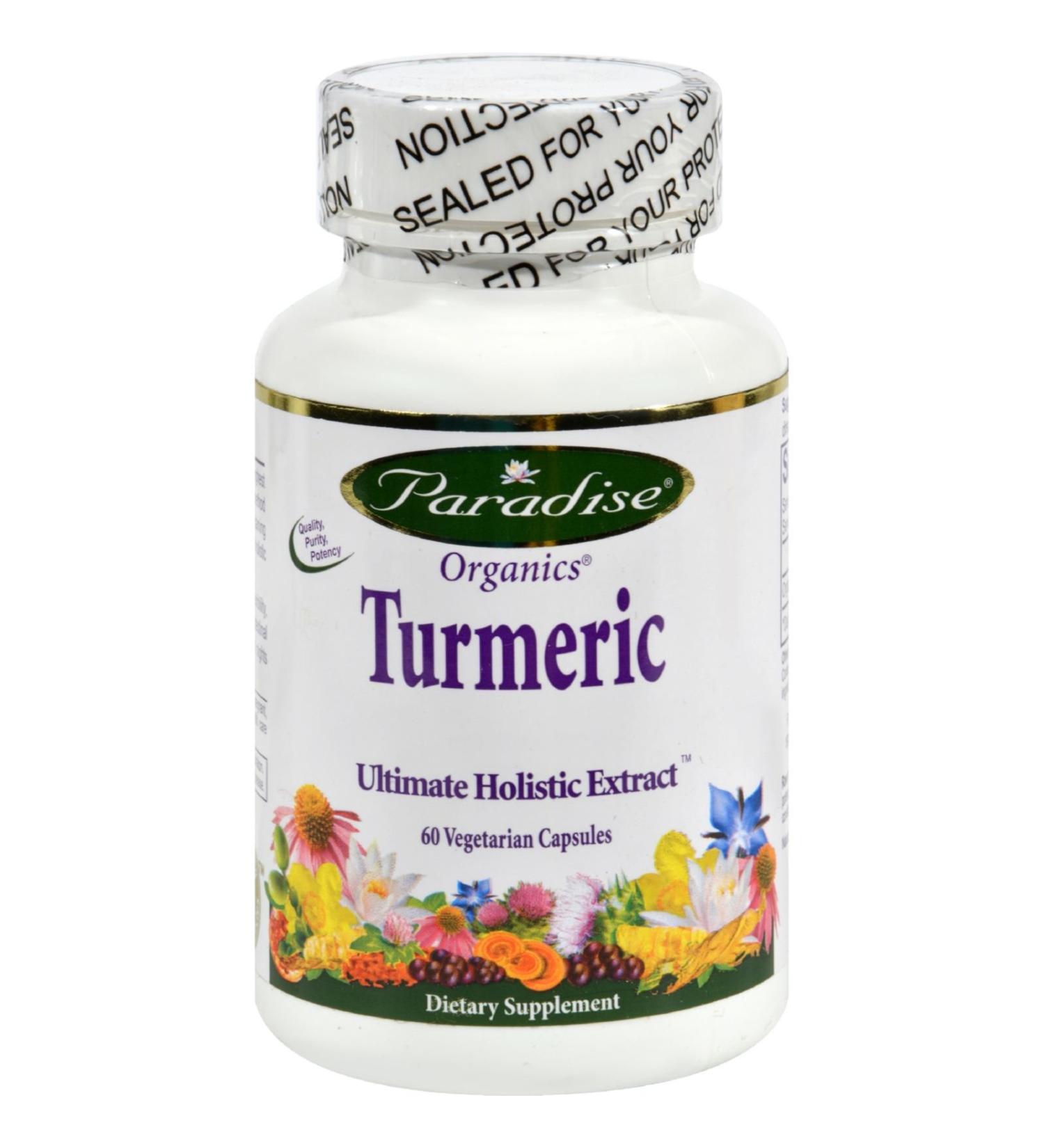 Paradise Herbs Turmeric 60 Vegetarian Capsules