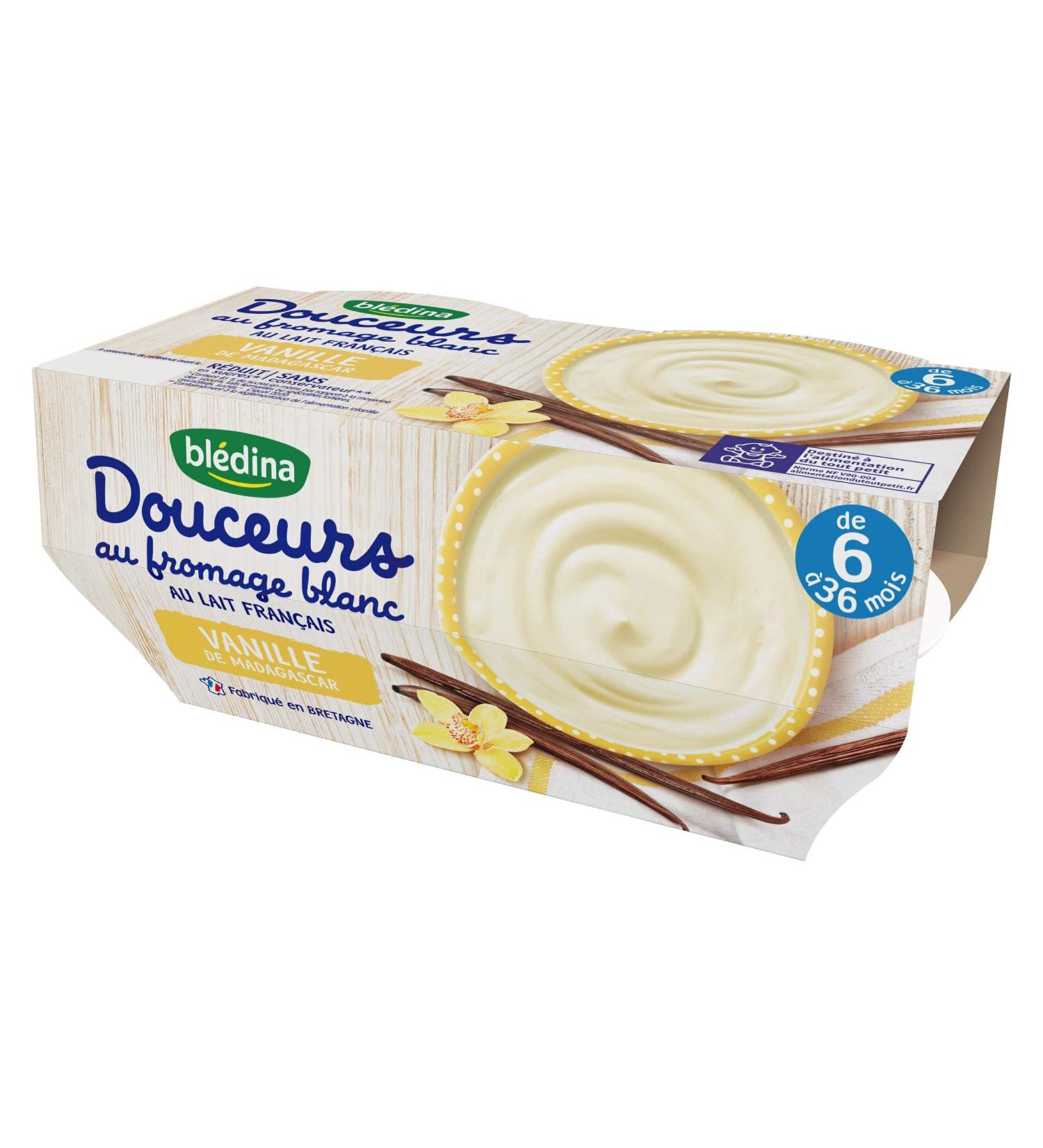 Bl dina Dessert au fromage blanc pour b b D s 6 Mois Vanille de Madagascar 4x100g (Lot de 6) - Buy Online on GoSupps.com