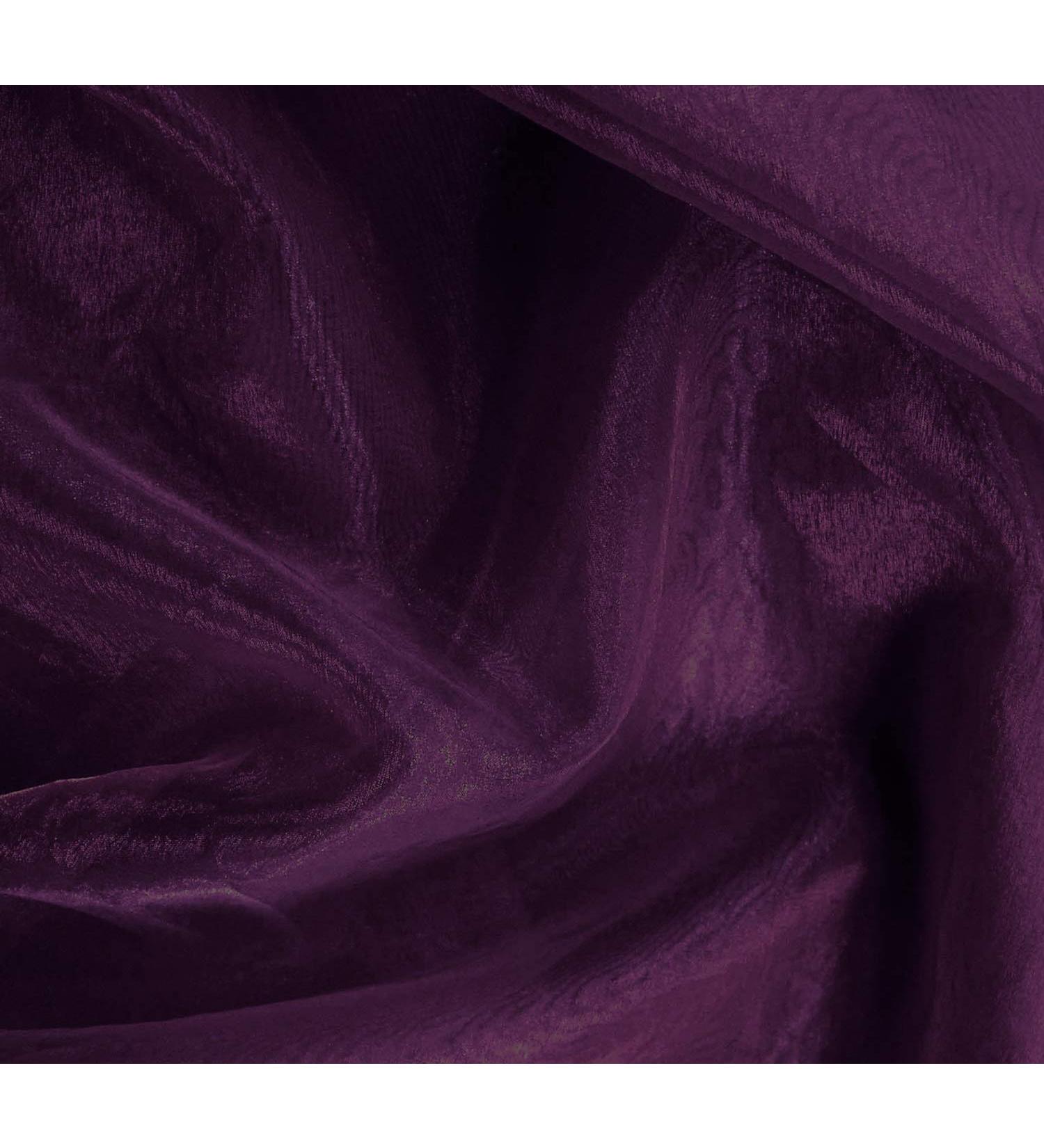 MDS 5 Yard Dark Purple Sheer Organza Fabric Bolt for Wedding Dress & Crafts - Buy Online on GoSupps.com