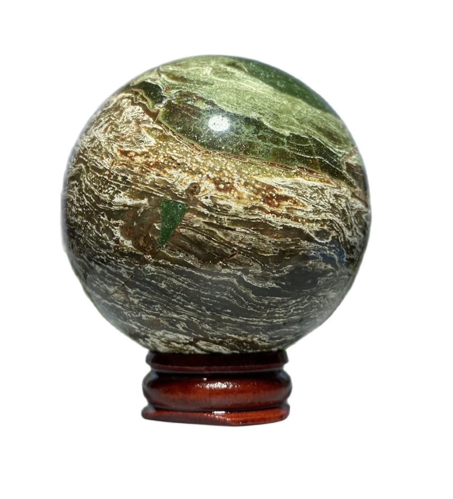 Natural Sphere Natural Crystal Rainbow Moss Agate Ball Gem Minerals Stone Hand-Polished Home Decoration 1pc (Color : 370-380g) - Buy Online on GoSupps.com