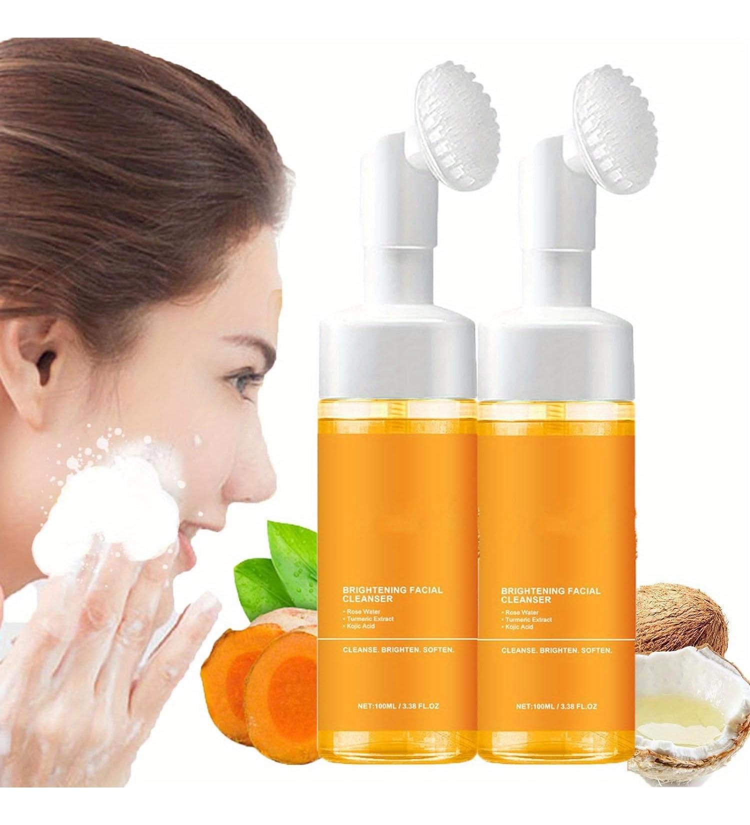 Turmeric Facial Cleanser | Foaming Face Wash for All Skin Types | Moisturizing & Deep Cleaning (100ml 2 Bottles) - Shop Now - Buy Online on GoSupps.com