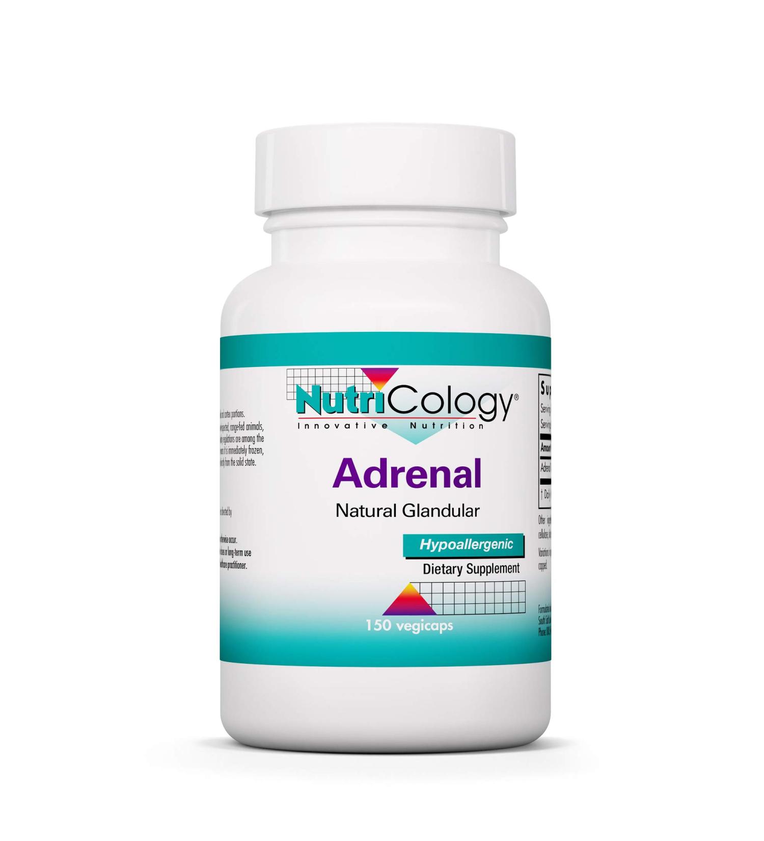 Buy Nutricology Adrenal Natural Glandular 150 Vegi Caps - Support Adrenal Health - Buy Online on GoSupps.com