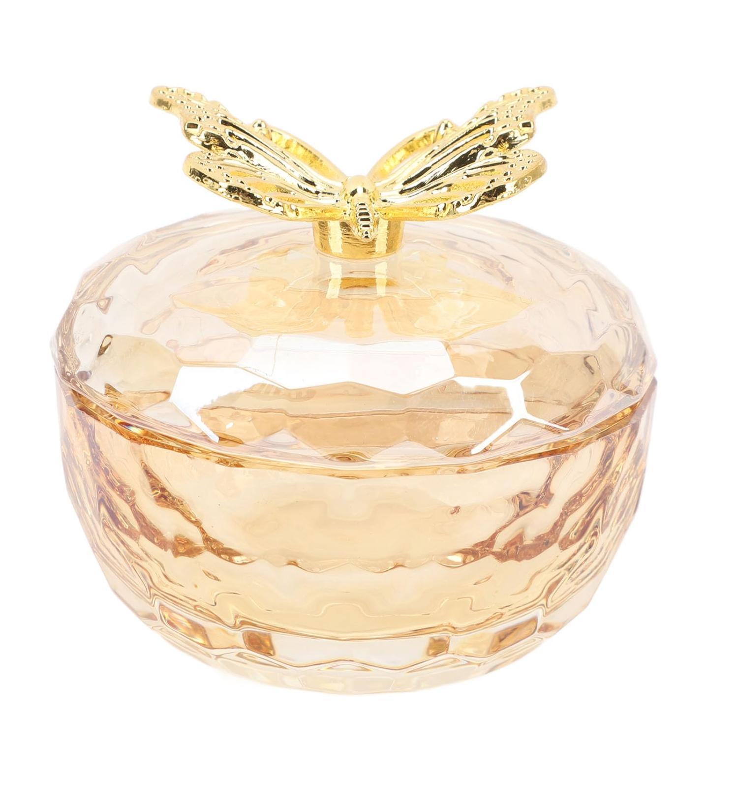 Nail Art Cup - Dappen Dish Cup Transparent Glass Nail Art Dappen Dish with Alloy Lid for Liquid Jewelry Display - Buy Online on GoSupps.com