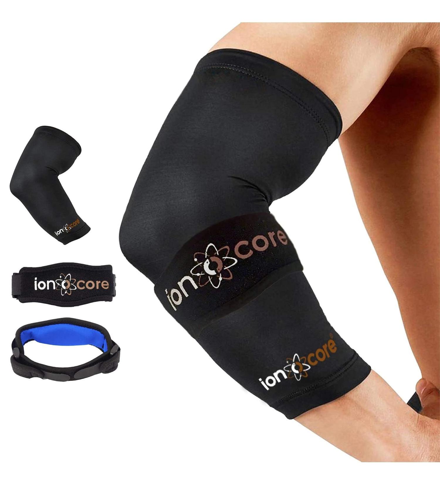 Ionocore Copper Compression Tennis & Golf Elbow Support System - Large Size 12.5-14 Inches - Buy Online on GoSupps.com
