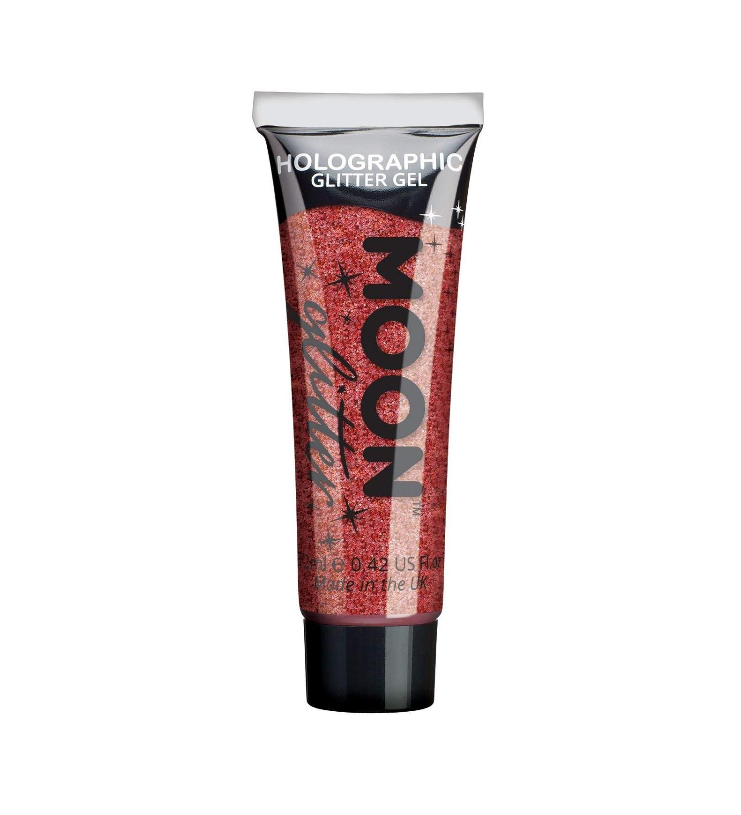 Moon Glitter Holographic Red Glitter Gel - Cosmetic Festival Glitter for Face, Body, Hair & Nails - Buy Online on GoSupps.com