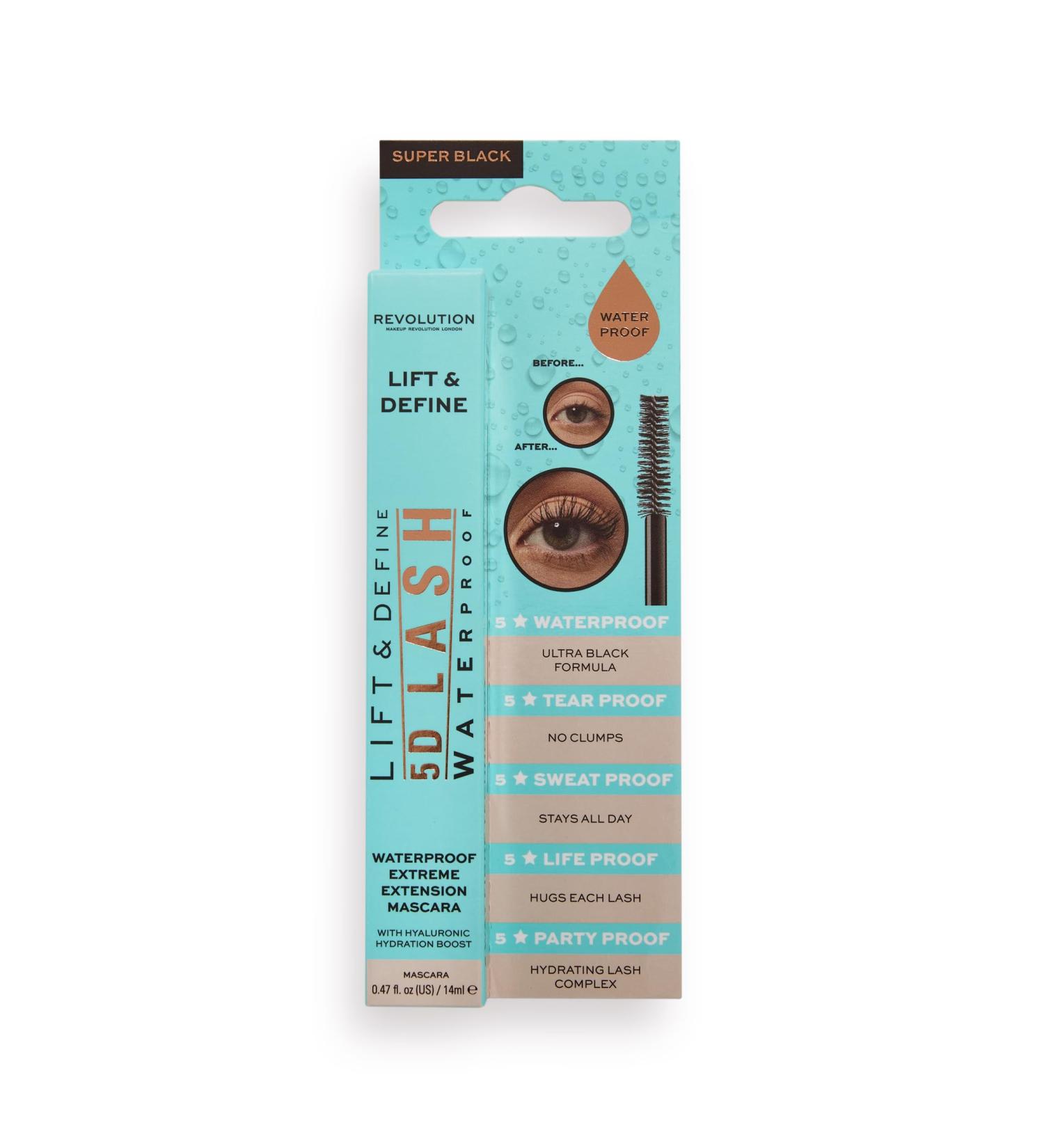 Makeup Revolution 5D Lash Waterproof Mascara 14ml - Buy Online on GoSupps.com