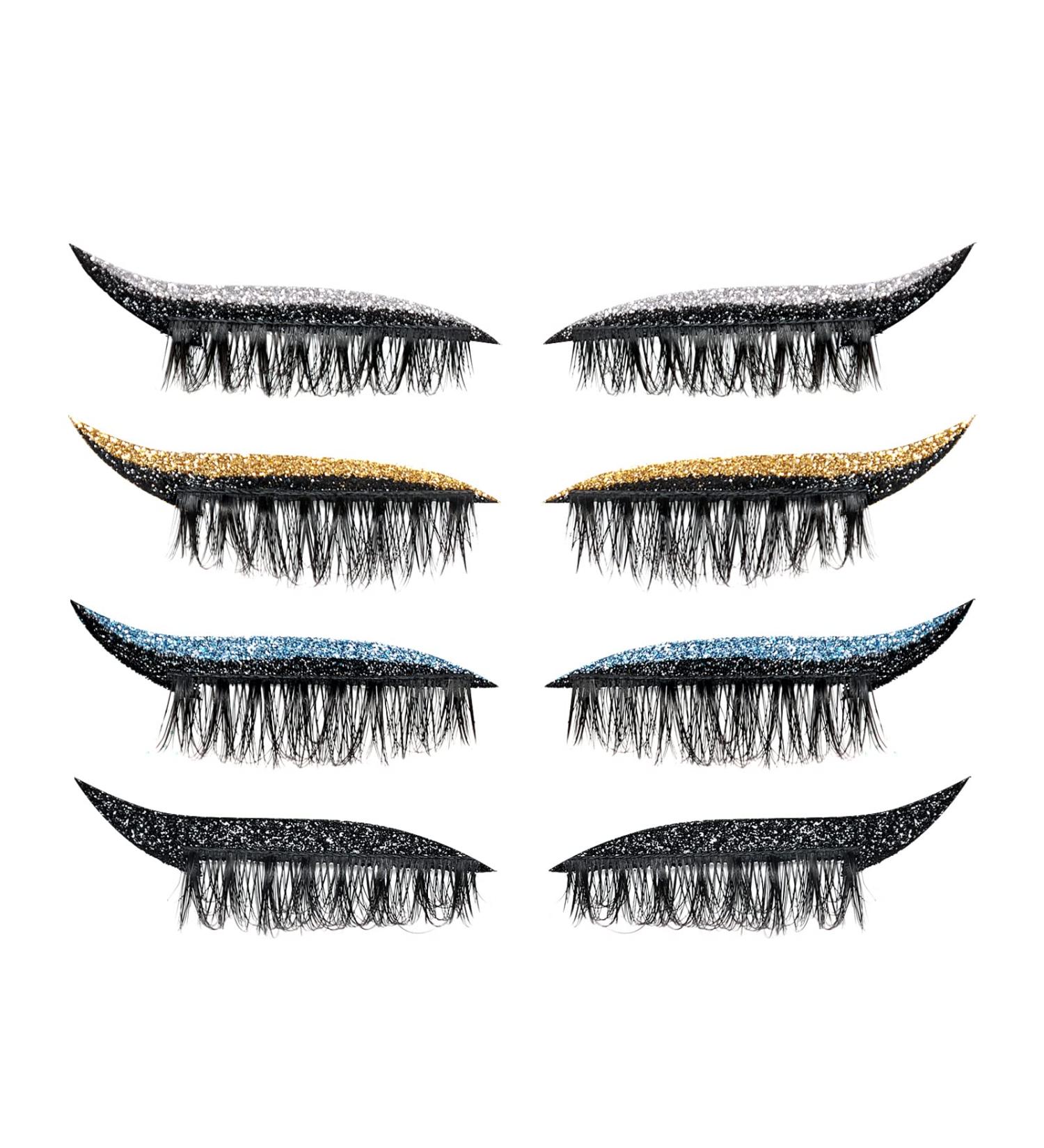 Aaiffey Reusable Eyeliner and Eyelash Sticker Set - Waterproof Natural Glitter Lashes - Easy to Apply and Remove (4 Colors) - Buy Online on GoSupps.com