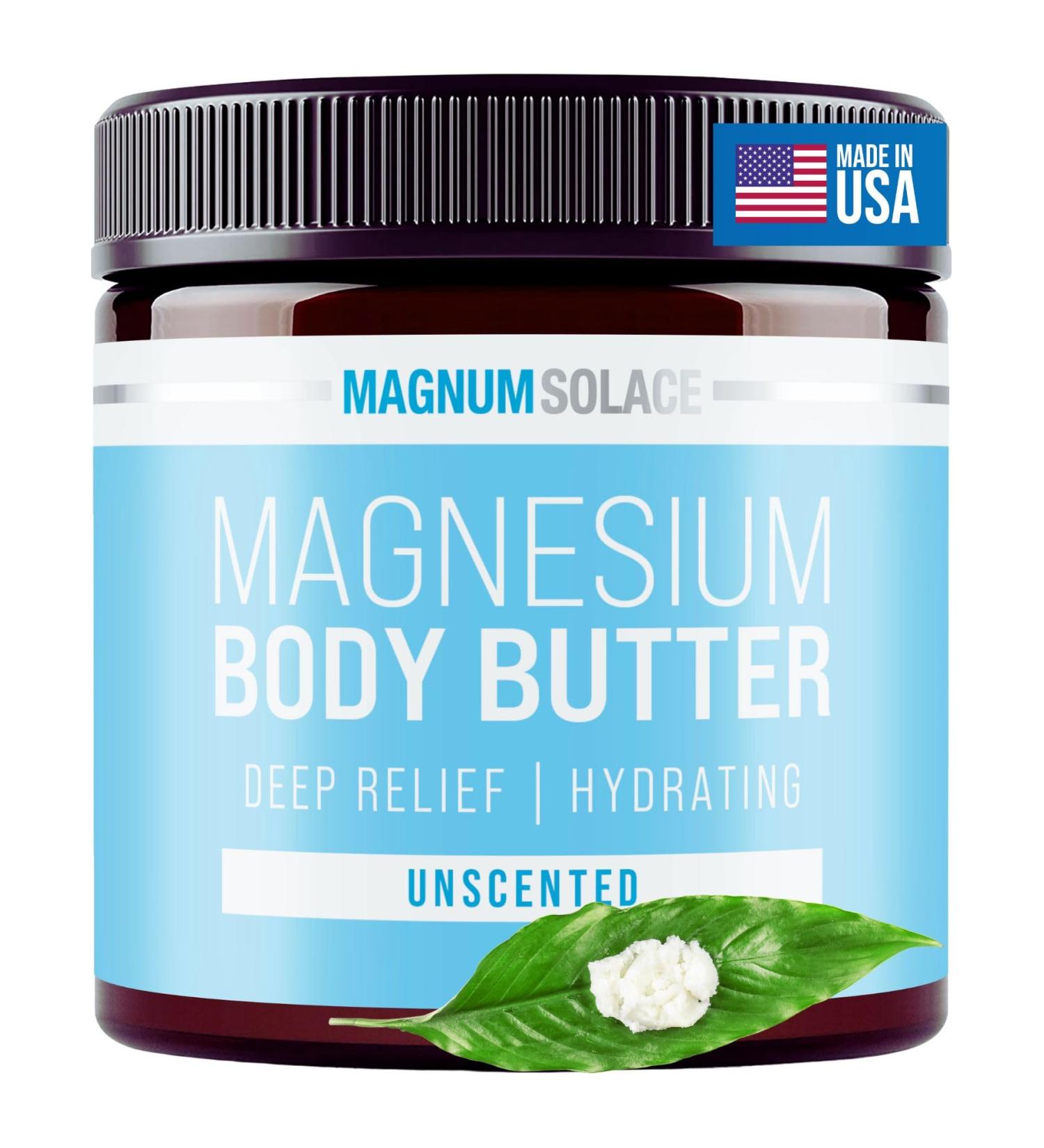 Magnesium Body Butter - Nighttime Magnesium Cream - Lightly Scented Unscented - Buy Online on GoSupps.com