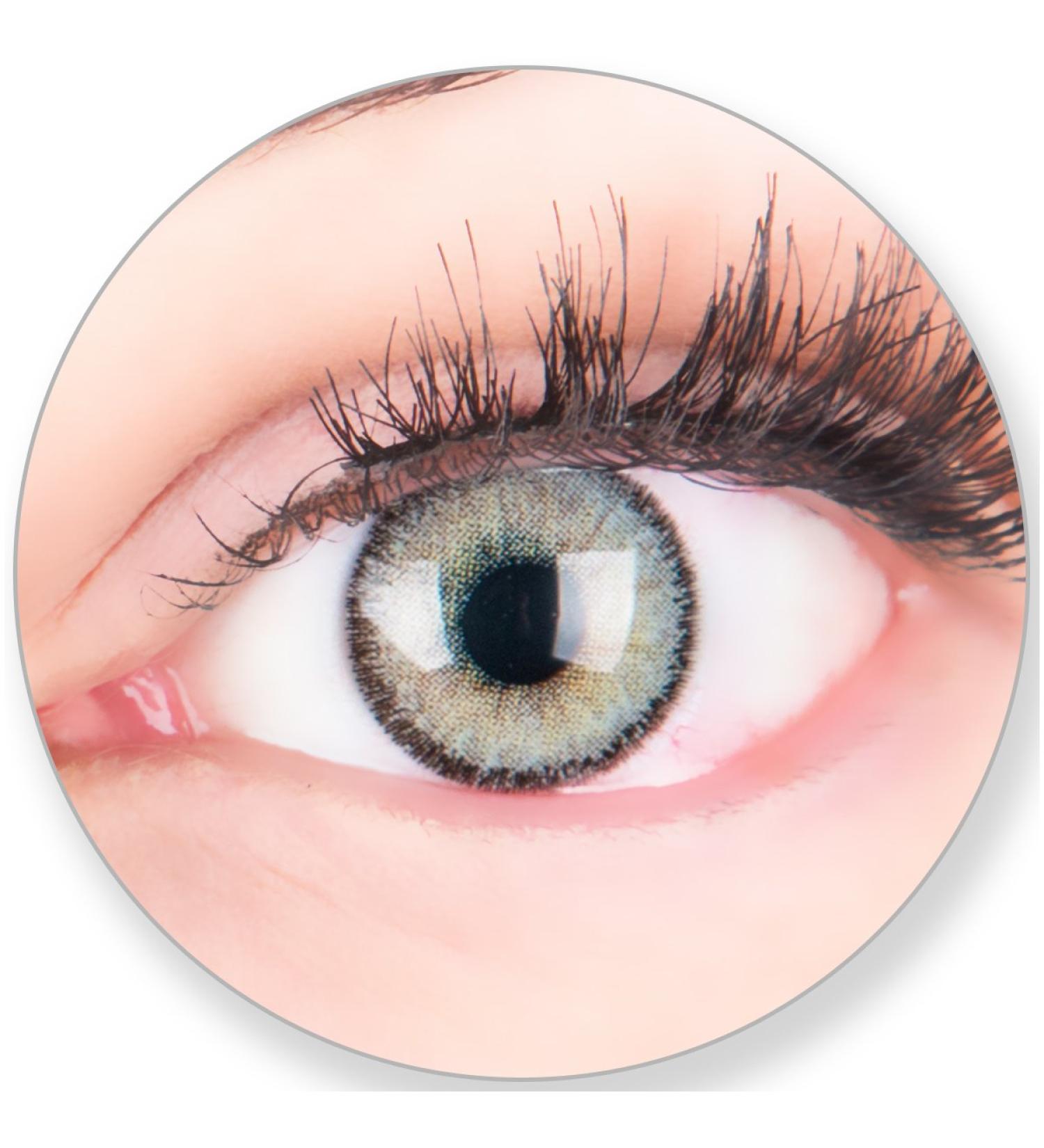 Glamlens Gray Colored Contact Lenses - Monthly Soft Silicone Hydrogel 0.0 Diopters with Tank - Natural Silver Gray for Stunning Eye Look - Buy Online on GoSupps.com