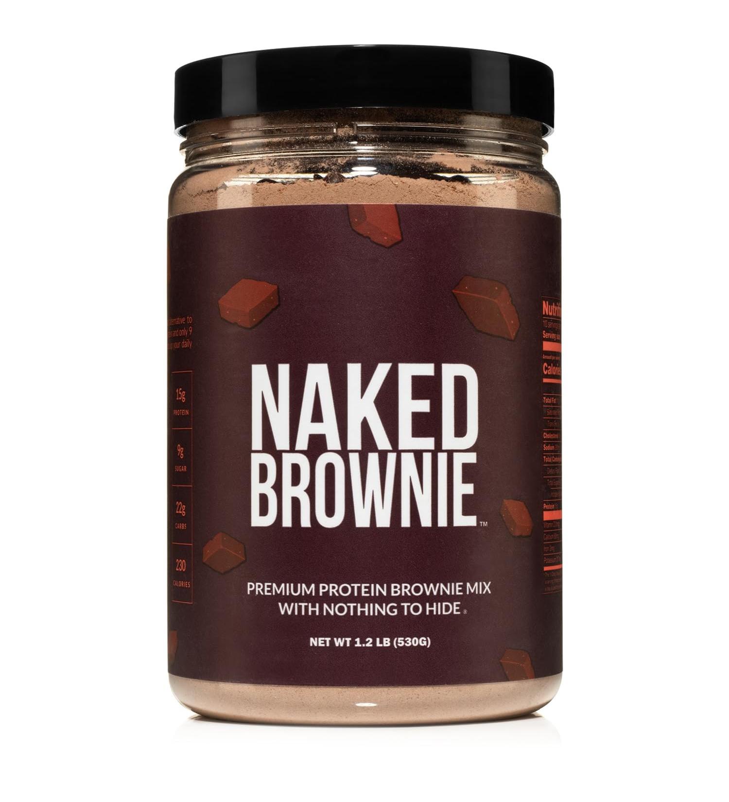 Naked Brownie High Protein Mix - Gluten Free Non-GMO 15g Protein 9g Sugar - Healthy Snack Option - Buy Online on GoSupps.com