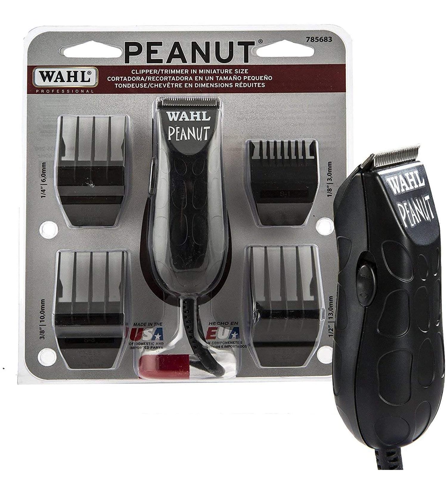 Wahl Professional Peanut Clipper & Trimmer (Black) - Precision Hair Cutting & Fading for Men Barbers & Stylists - 4 Guides Included Easy to Use International Shipping Available - Buy Online on GoSupps.com