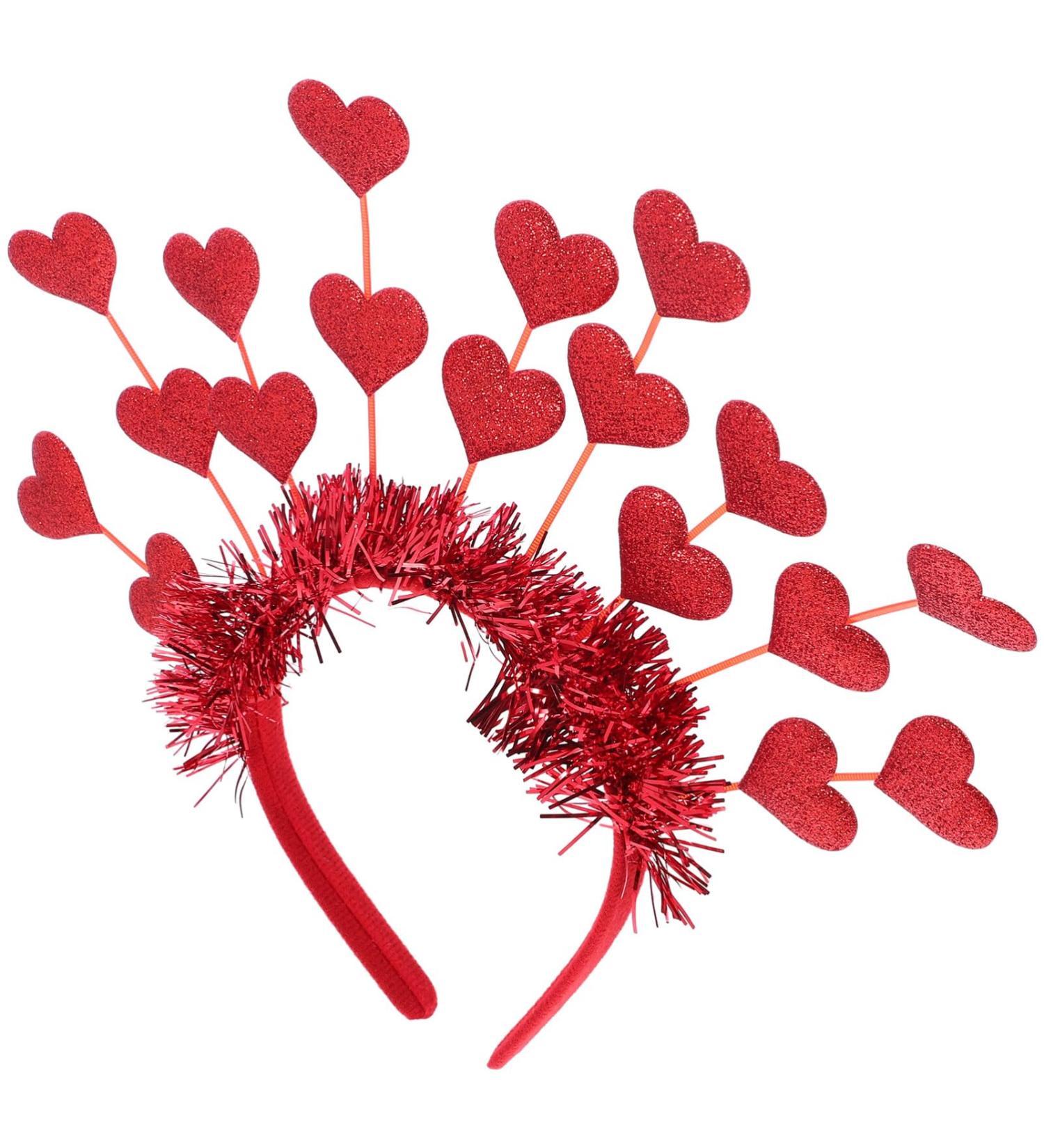 PATKAW Love Headbands Valentines Day Headwear Red Glitter Heart Headdress Decorative Hairbands Hair Accessories for Women Party - Buy Online on GoSupps.com