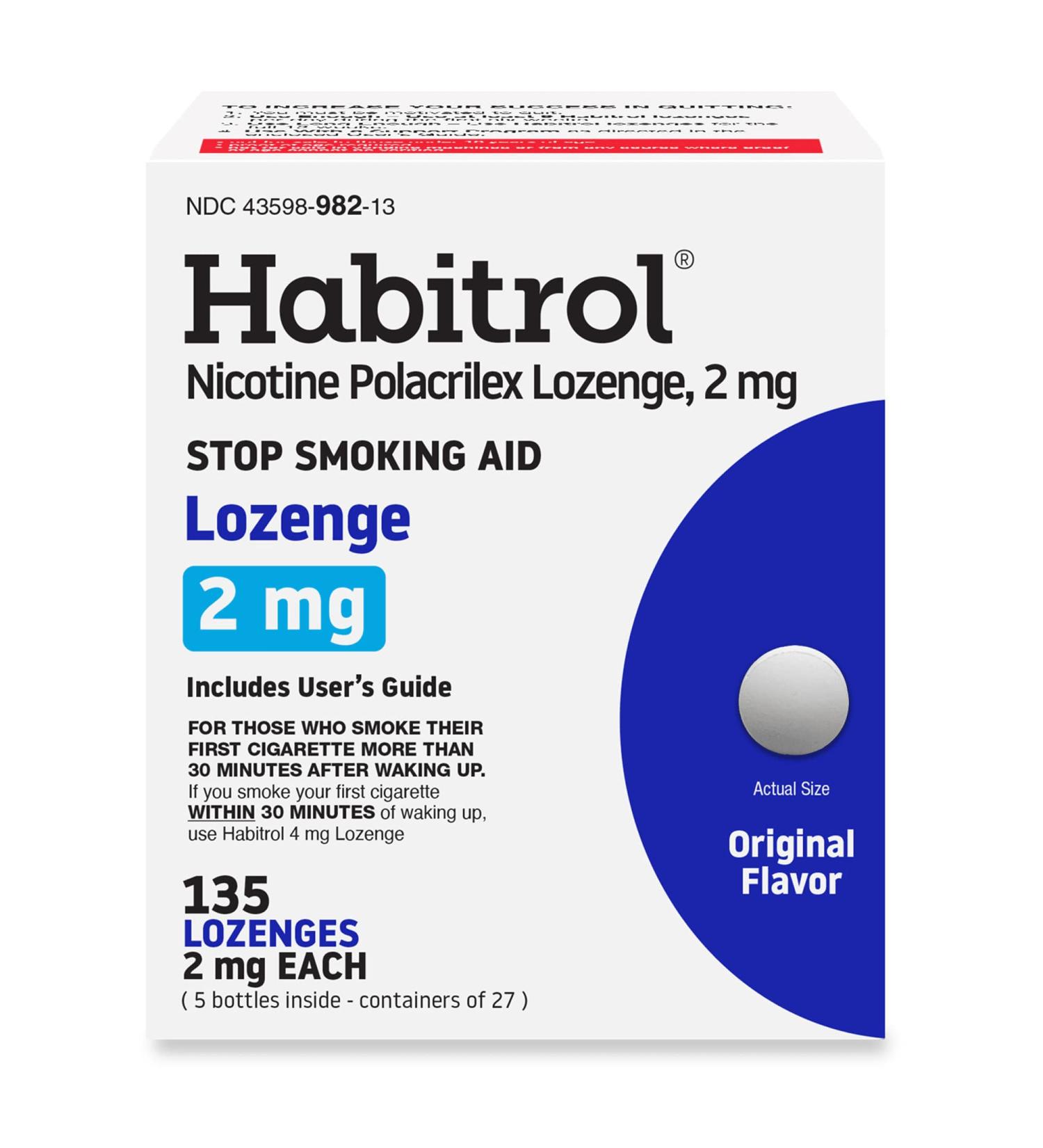 Habitrol Nicotine Lozenges 2mg - 135 Count Stop Smoking Aid - Buy Online on GoSupps.com