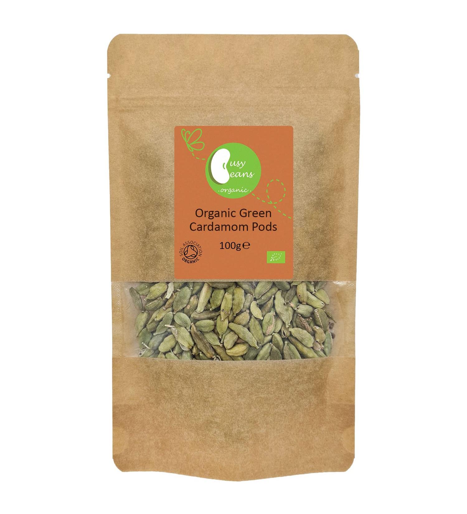 Busy Beans Organic Green Cardamom Pods - Certified Organic (100g) | Buy Online - Buy Online on GoSupps.com