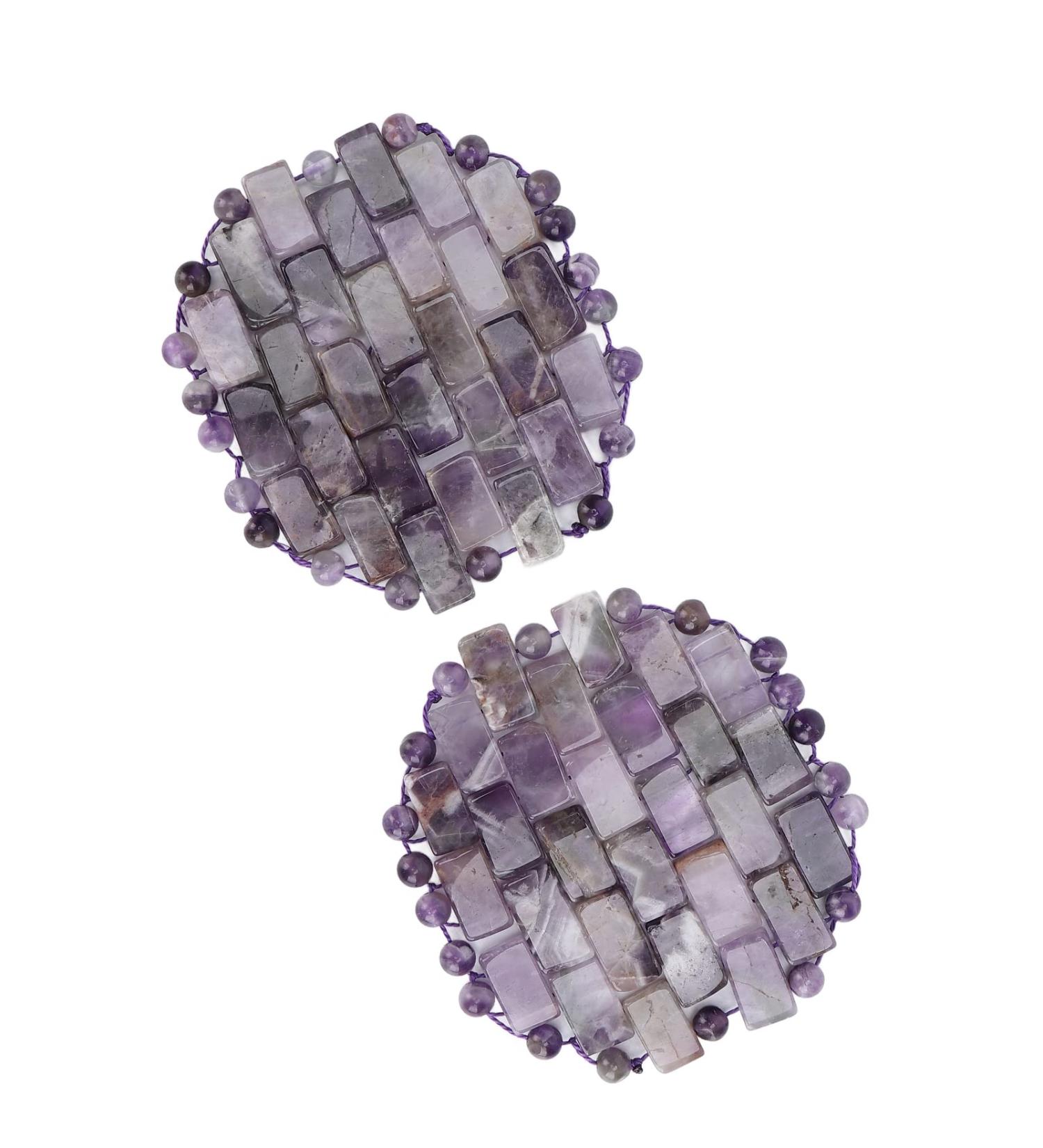 ZJchao Jade Eye Mask - Amethyst & Quartz Stone Reusable Pack for Dark Circles & Wrinkles - Buy Online on GoSupps.com