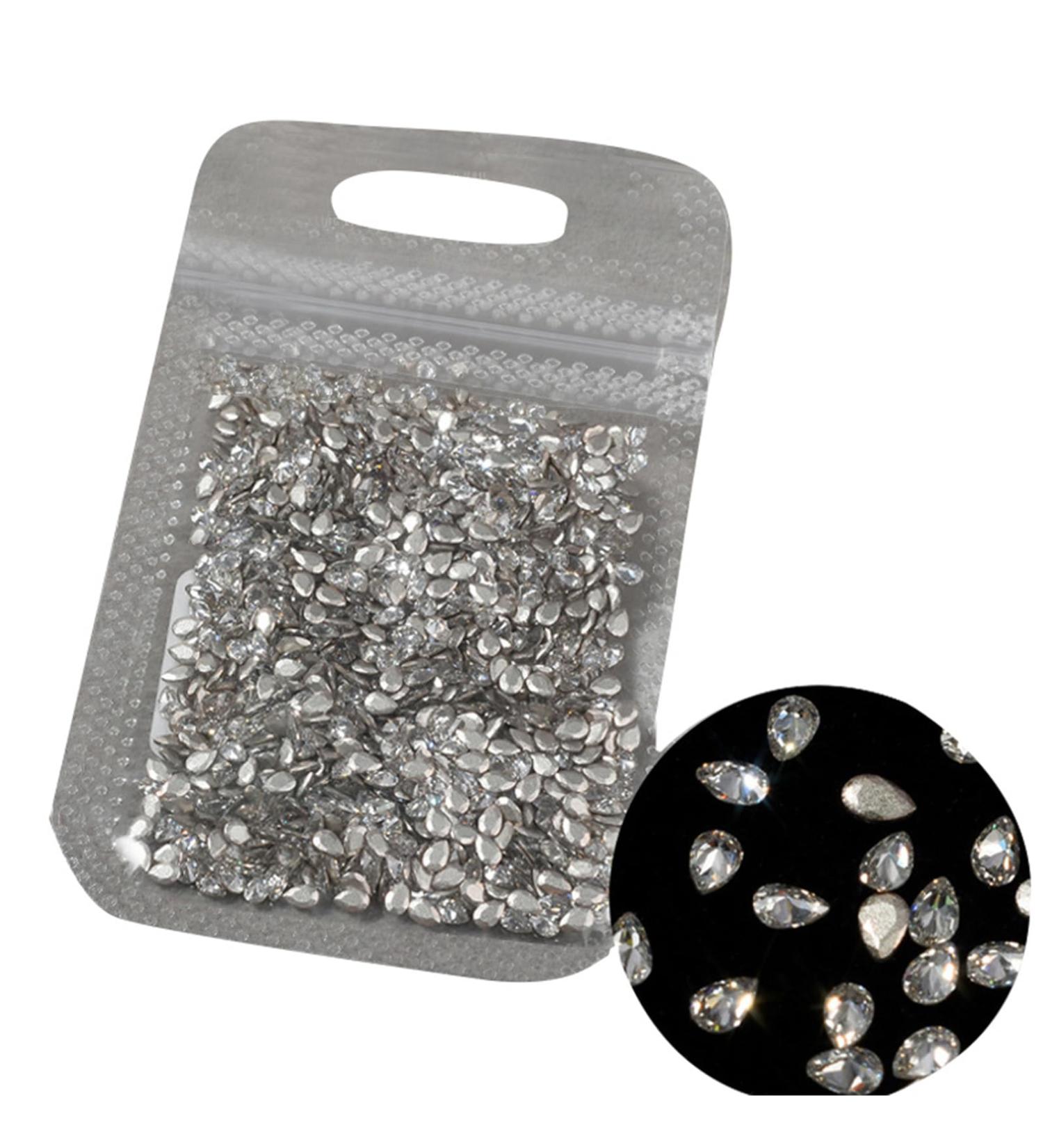 1440pcs Nail Rhinestones Flat Back Nails Craft Create Beautiful Nails Art And Decorations Clothing Embellishments Nails Art Decoration 04 water droplets - Buy Online on GoSupps.com