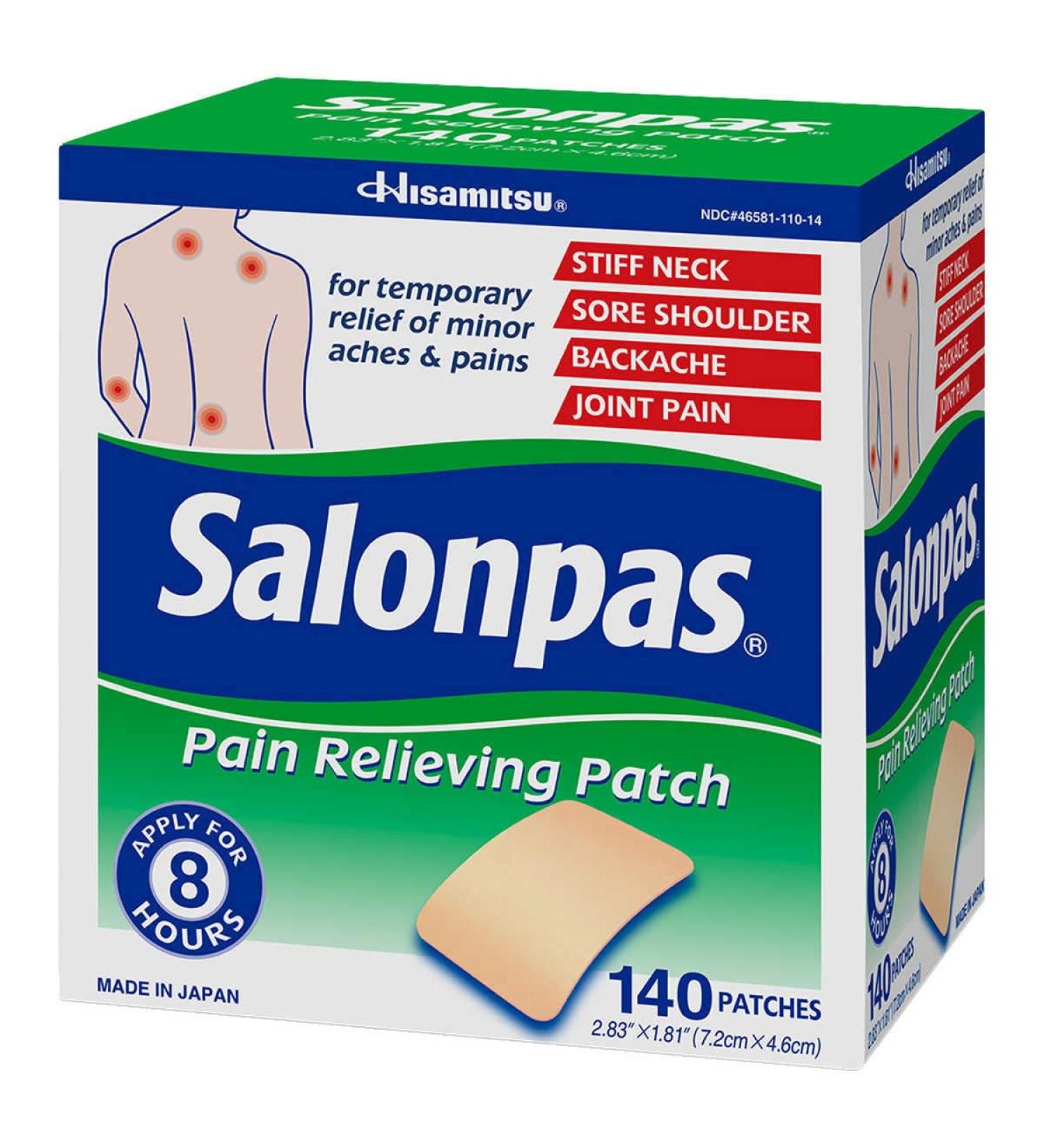Hisamitsu Salonpas Pain Relieving Patches 140 Patches Per Box
