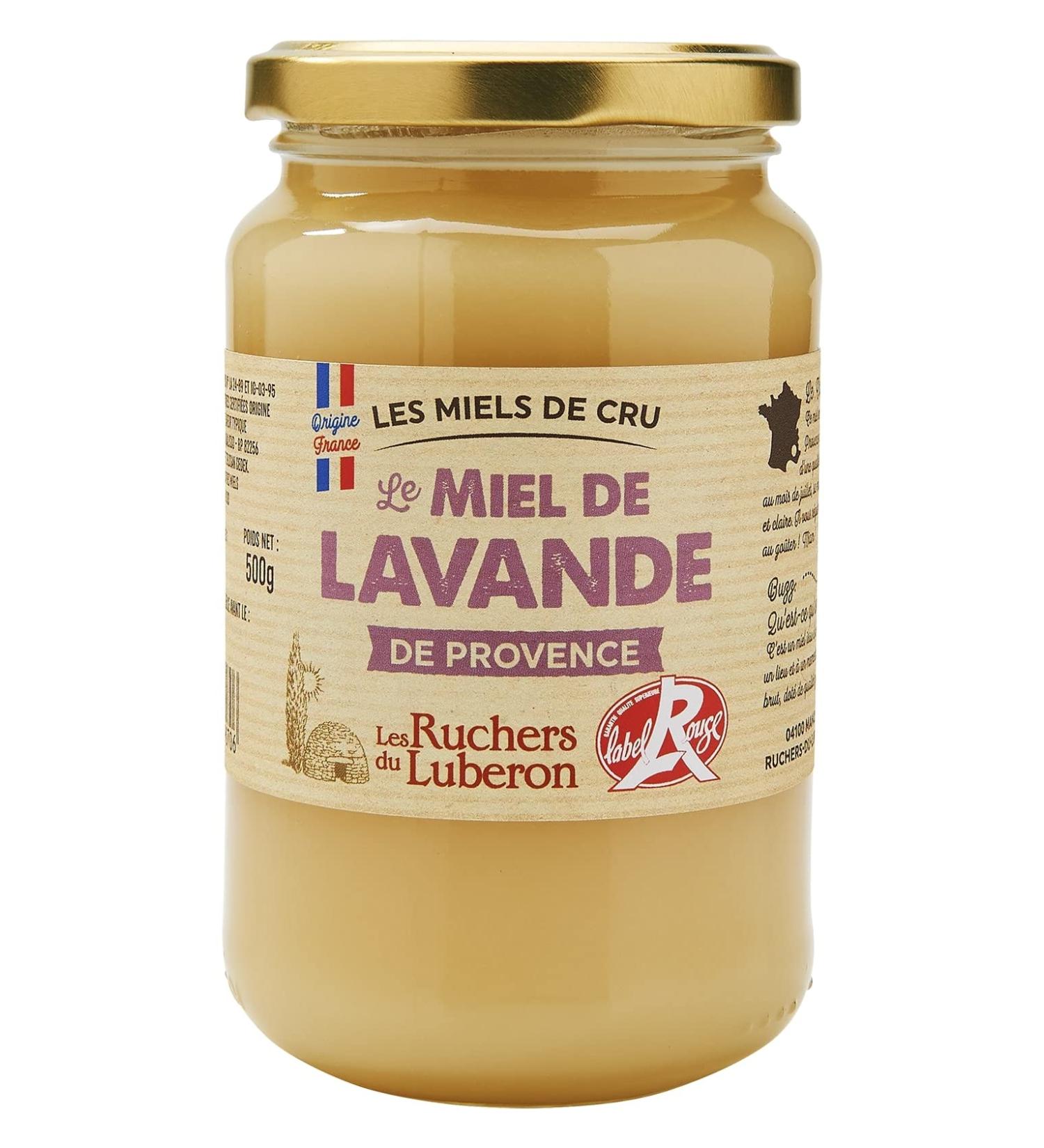 Les Ruchers du Luberon - Lavender Honey PGI / Red Label 500g - French Raw Honey - Natural - Unfiltered - Naturally Crystalliz - Buy Online on GoSupps.com