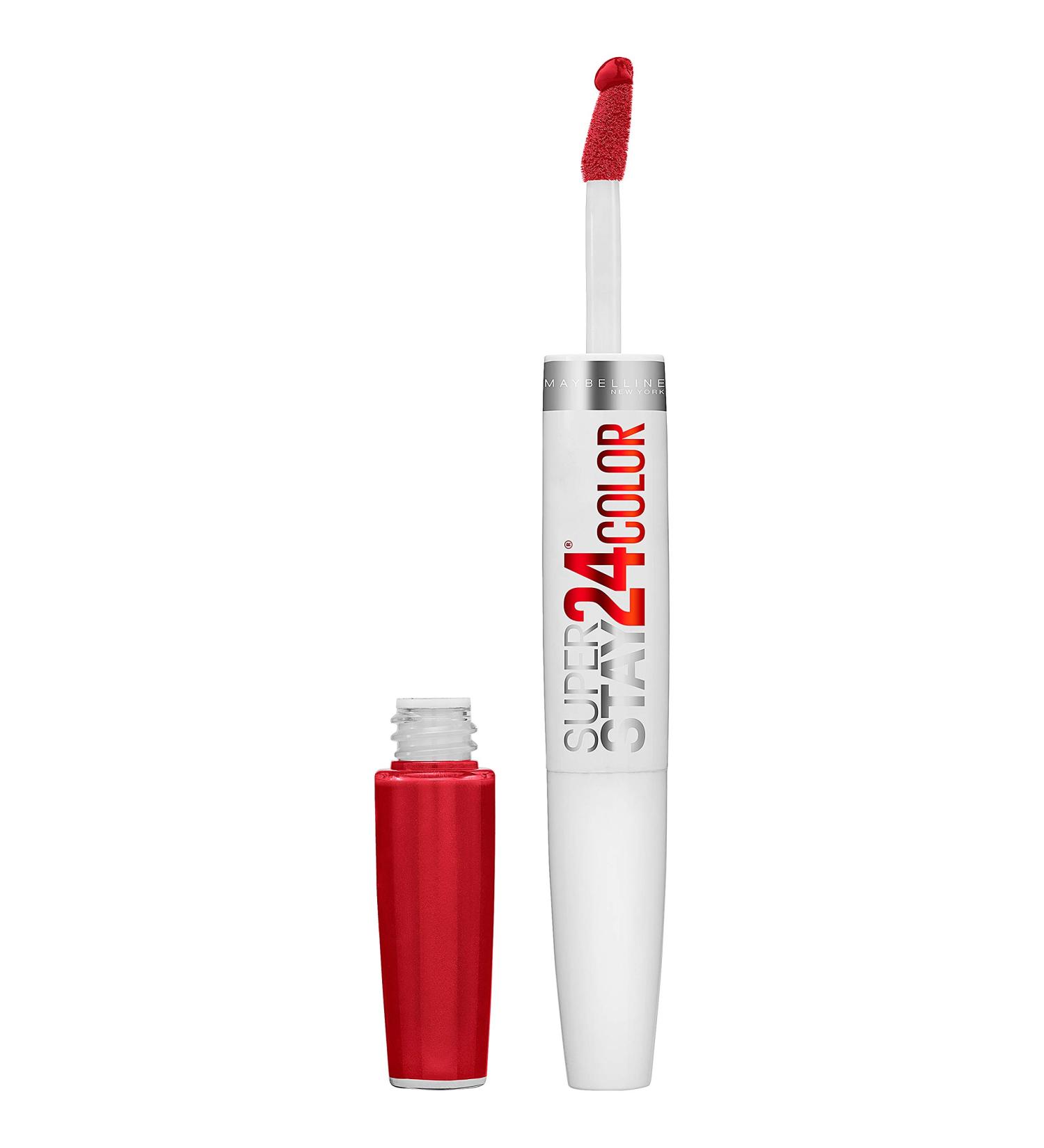 Maybelline Super Stay 24 Liquid Lipstick Eternal Cherry Red | Long Lasting Formula with Moisturizing Balm | Highly Pigmented Color | 1 Count - Buy Online on GoSupps.com