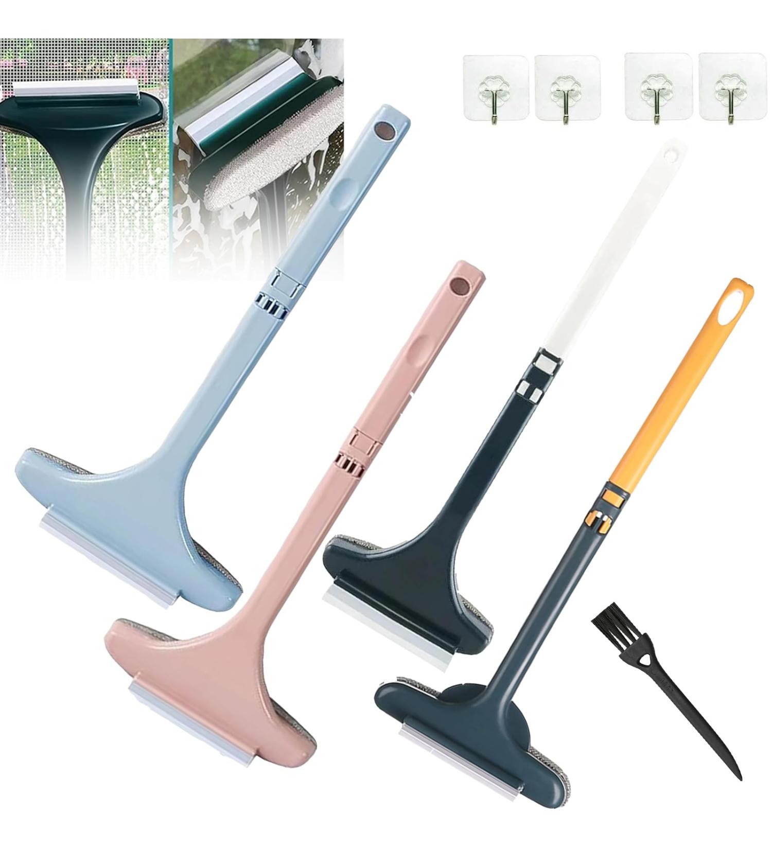 2 in 1 Mesh Cleaner Brush Window Screen Cleaner Brush 2 in 1 Multifunctional Screen Brush Window Screen Cleaning Brush with Scraper Wet & Dry Dual Purpose (ABCD) - Buy Online on GoSupps.com