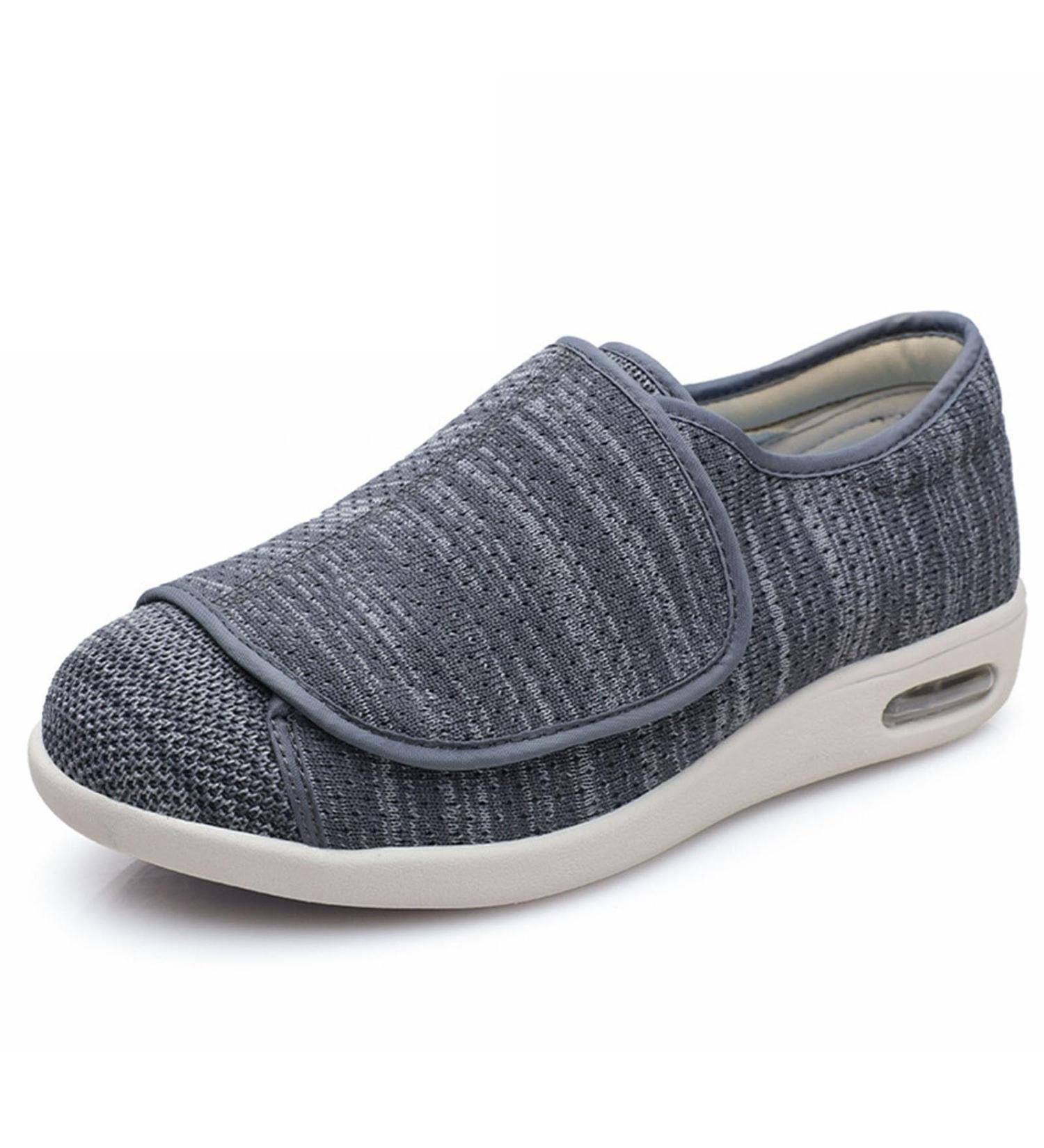 Diabetic Shoes Extra Wide Widths - Adjustable Walking Sneakers for Edema, Plantar Fasciitis, Arthritis - Dark Gray (Size) - Buy Online on GoSupps.com