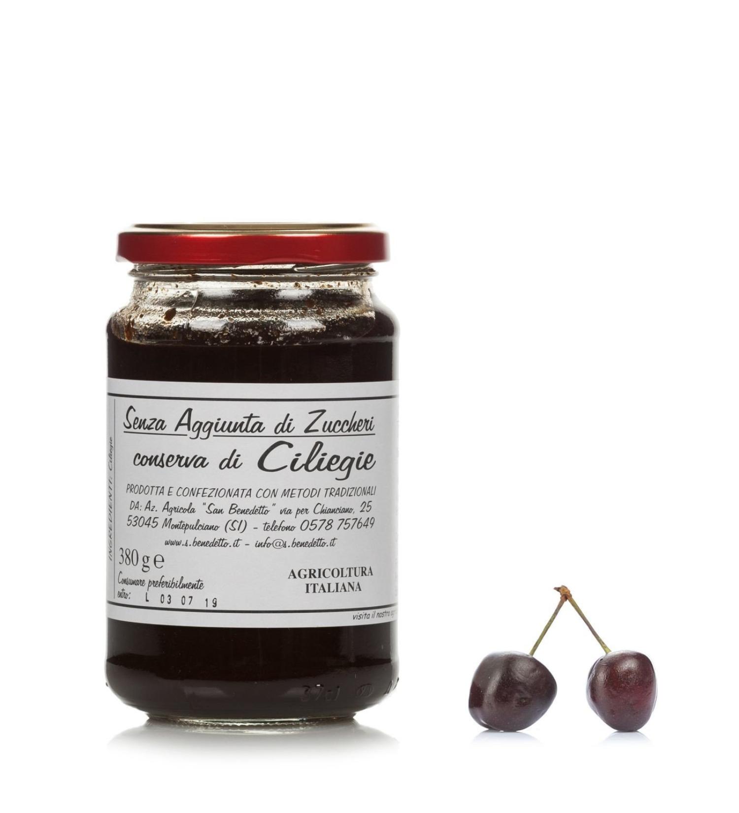 Benedetto San Benedetto Cherry Canned No Sugar Added (1 jar of 380g)