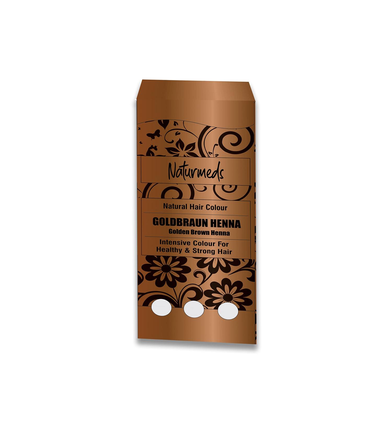 Gold Brown Henna Powder - Natural Hair Color for Beautiful Vibrant Tones | International Shipping Available - Buy Online on GoSupps.com