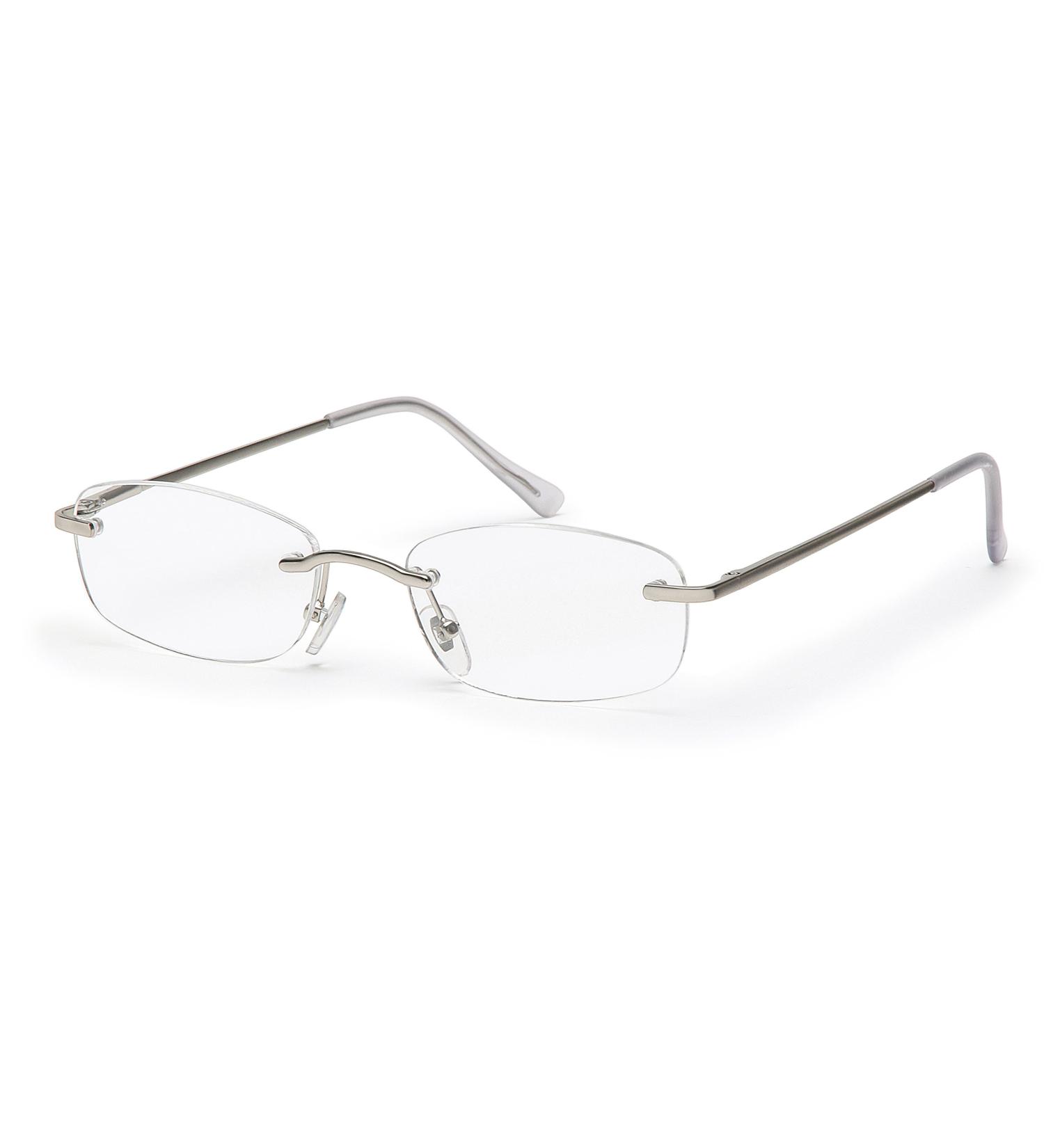 Filtral Borderless Reading Glasses - Frameless Unisex Reading Aid +1.50 Diopters in Silver Matt - International Shipping Available - Buy Online on GoSupps.com