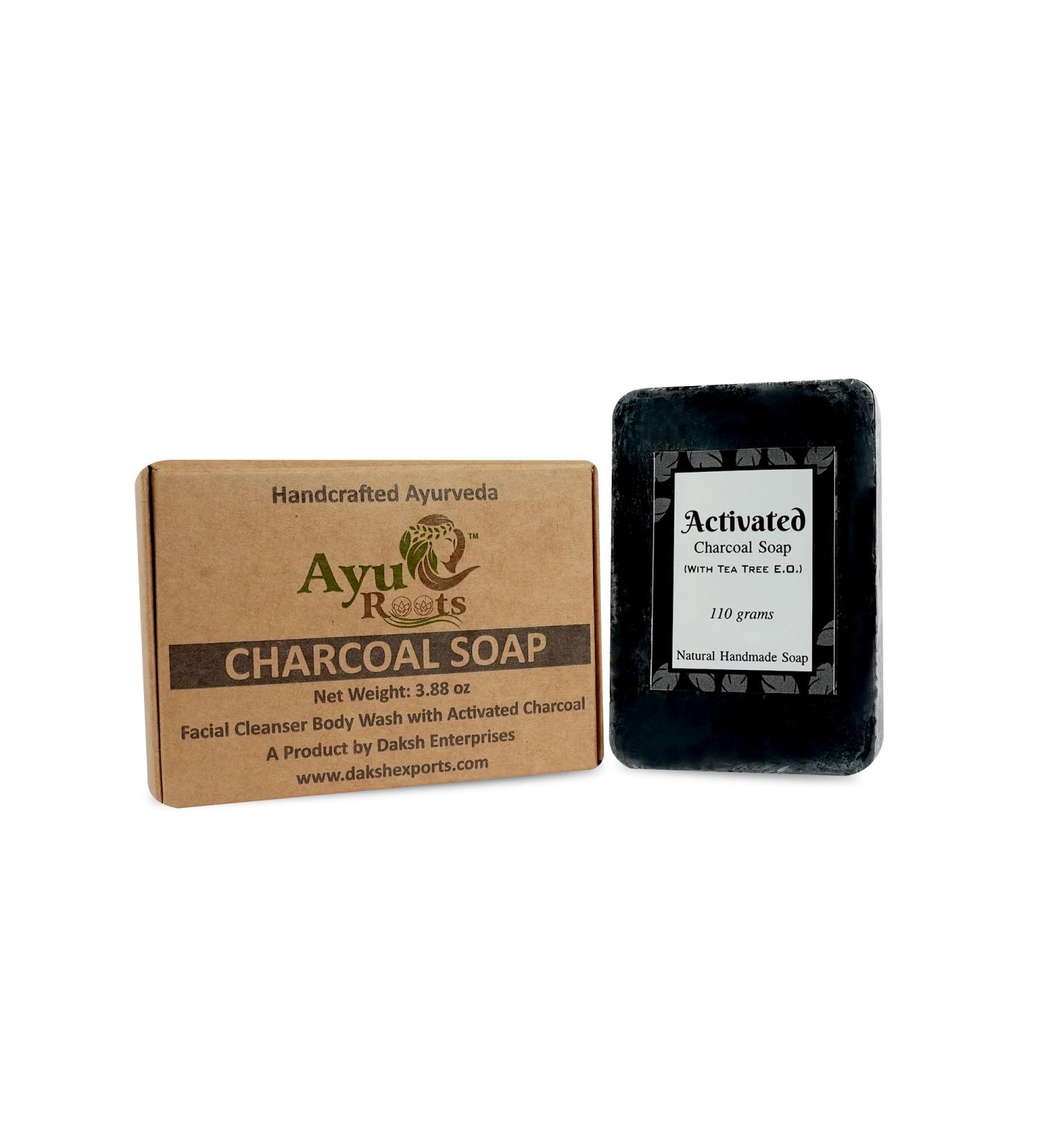 Activated Charcoal Soap - All Natural Vegan Cleansing Bar | Handmade Charcoal Soap 3.88 Oz - International Shipping Available - Buy Online on GoSupps.com