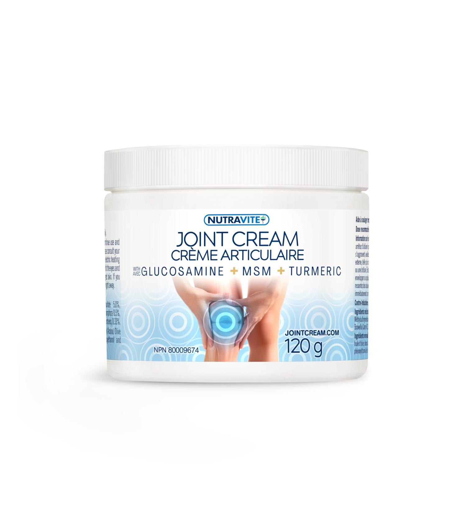 Natural Arthritis Pain Relief Cream - MSM Joint Cream for Stiffness and Immobility with Glucosamine Turmeric Menthol Crystal Camphor Oil Frankincense and Devil s Claw. 120g by Nutravite - Buy Online on GoSupps.com