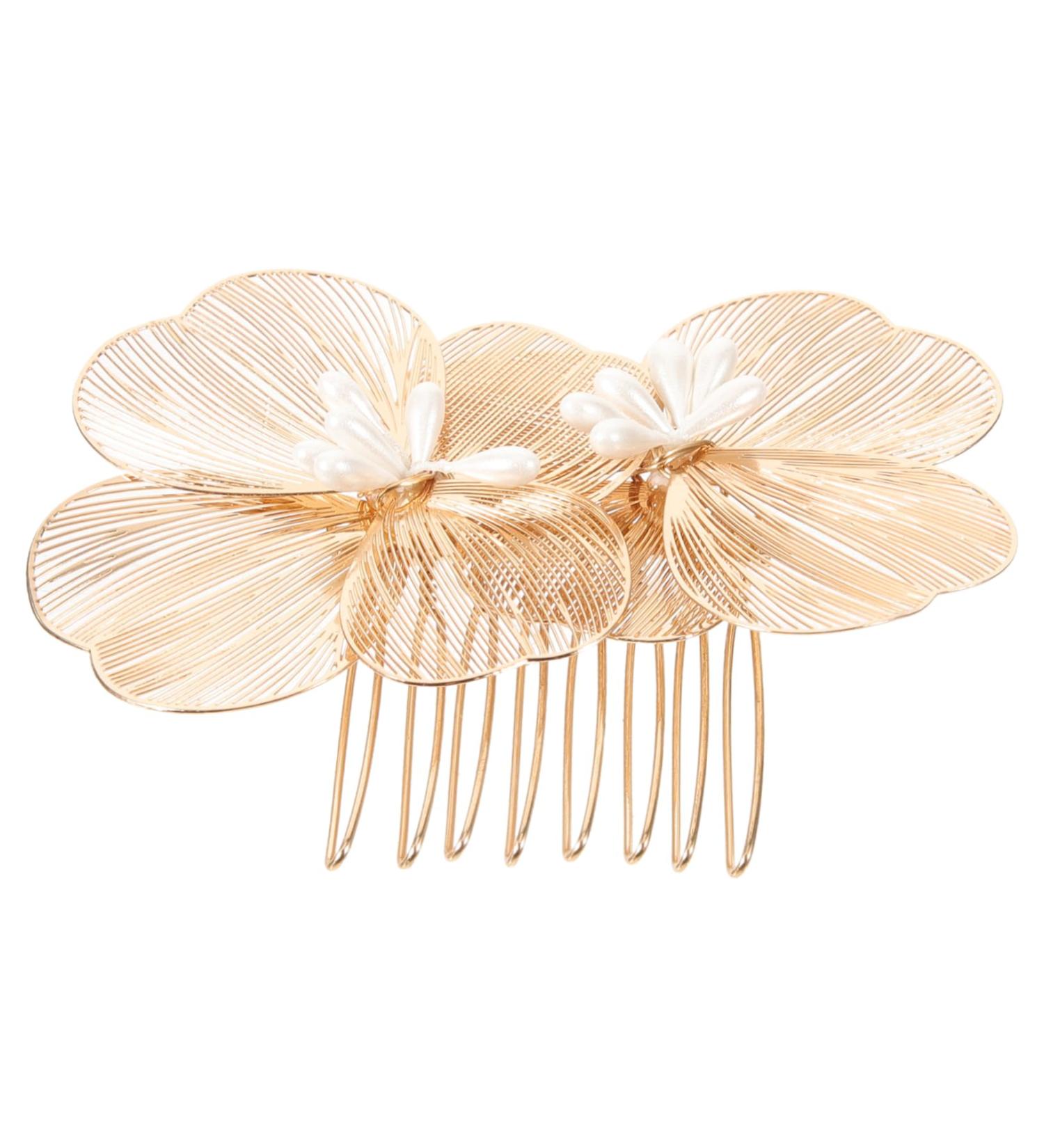 Korean hair combs hair accessories Xiuhe clothing Hairpin the flowers hair comb hairpin headgear hair comb clip vintage decorate bride hair comb vintage hair accessories dress - Buy Online on GoSupps.com