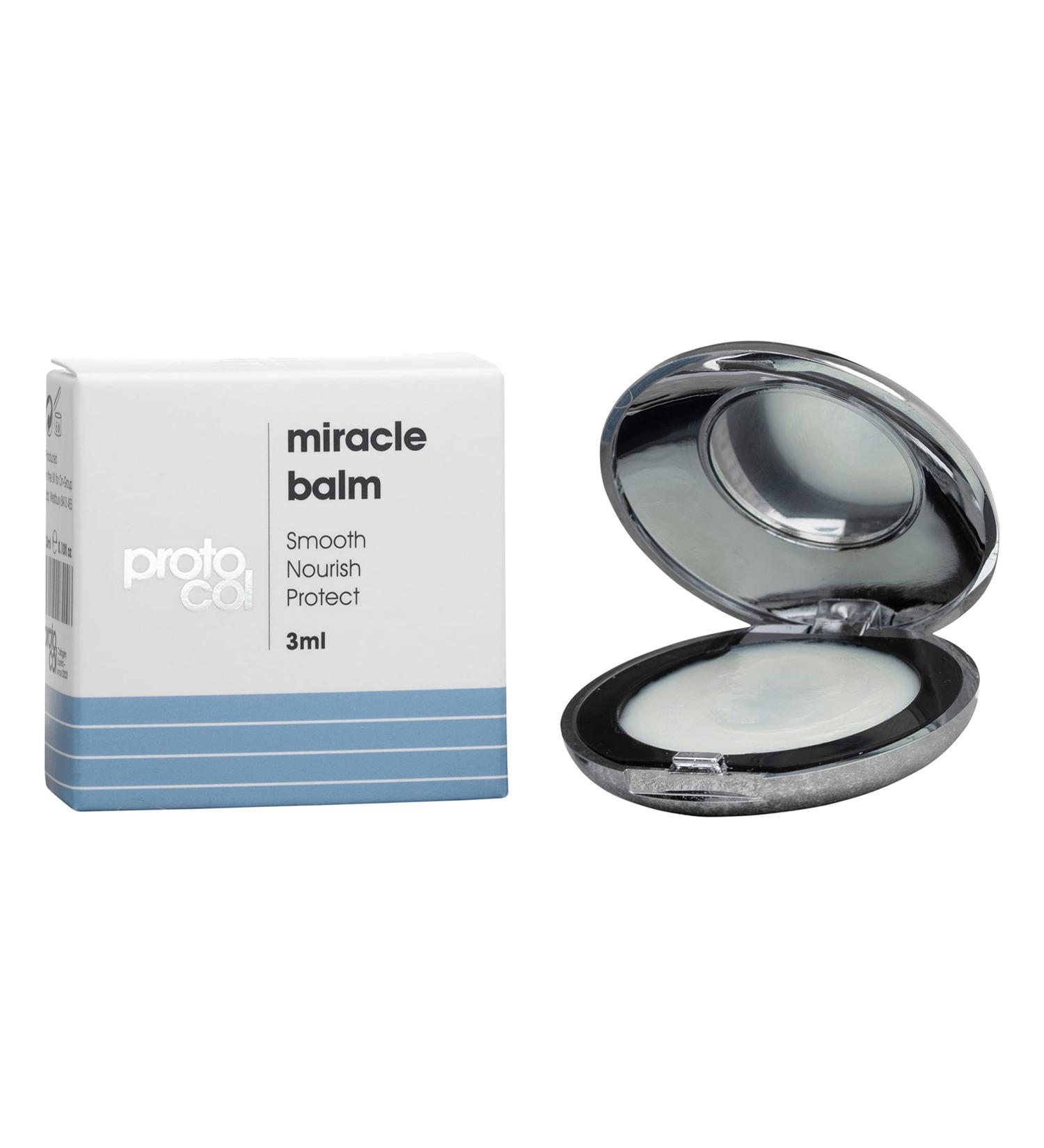 Proto-col - Miracle Balm Collagen and Vitamin E Moisturiser for Lips Skin and Face Soothes Chapped Lips and Dry Skin Fast Absorbing On The Go Vegan Relief with Hydrating Hyaluronic Acid (3ml) - Buy Online on GoSupps.com