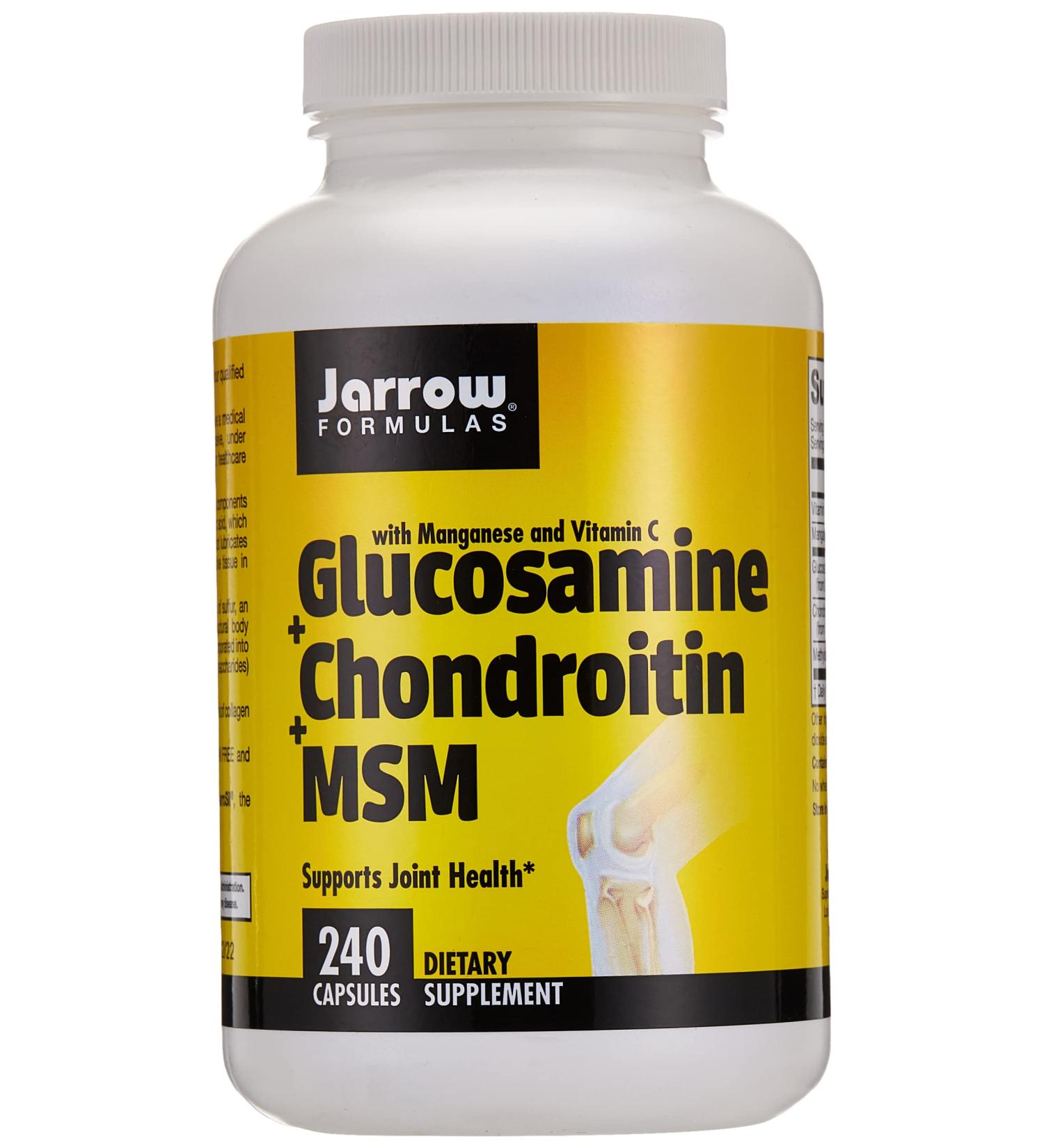 Jarrow Formulas Glucosamine Chondroitin MSM 240 Capsules - Joint Support & Mobility - Buy Online on GoSupps.com